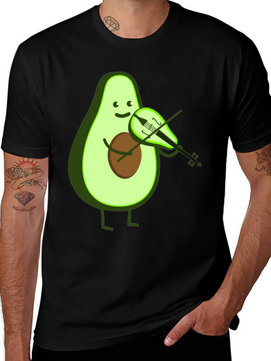 Funny Avocado Playing Violin T-Shirt