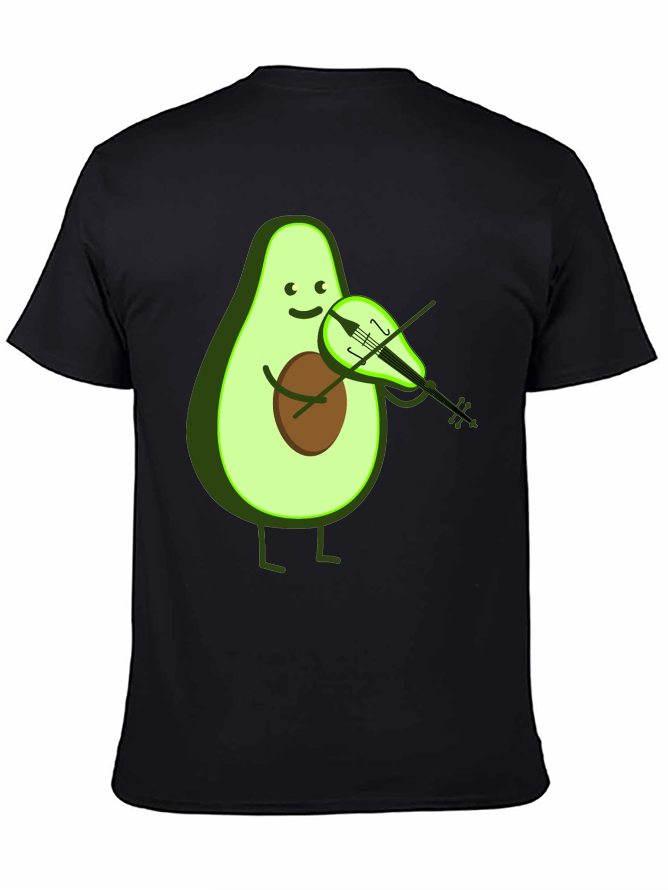 Funny Avocado Playing Violin T-Shirt