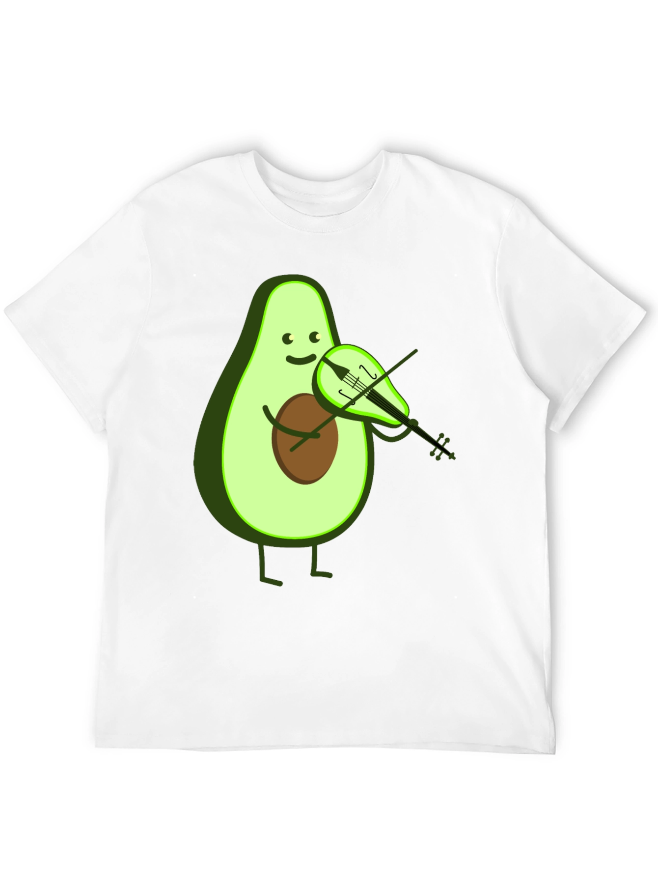 Funny Avocado Playing Violin T-Shirt
