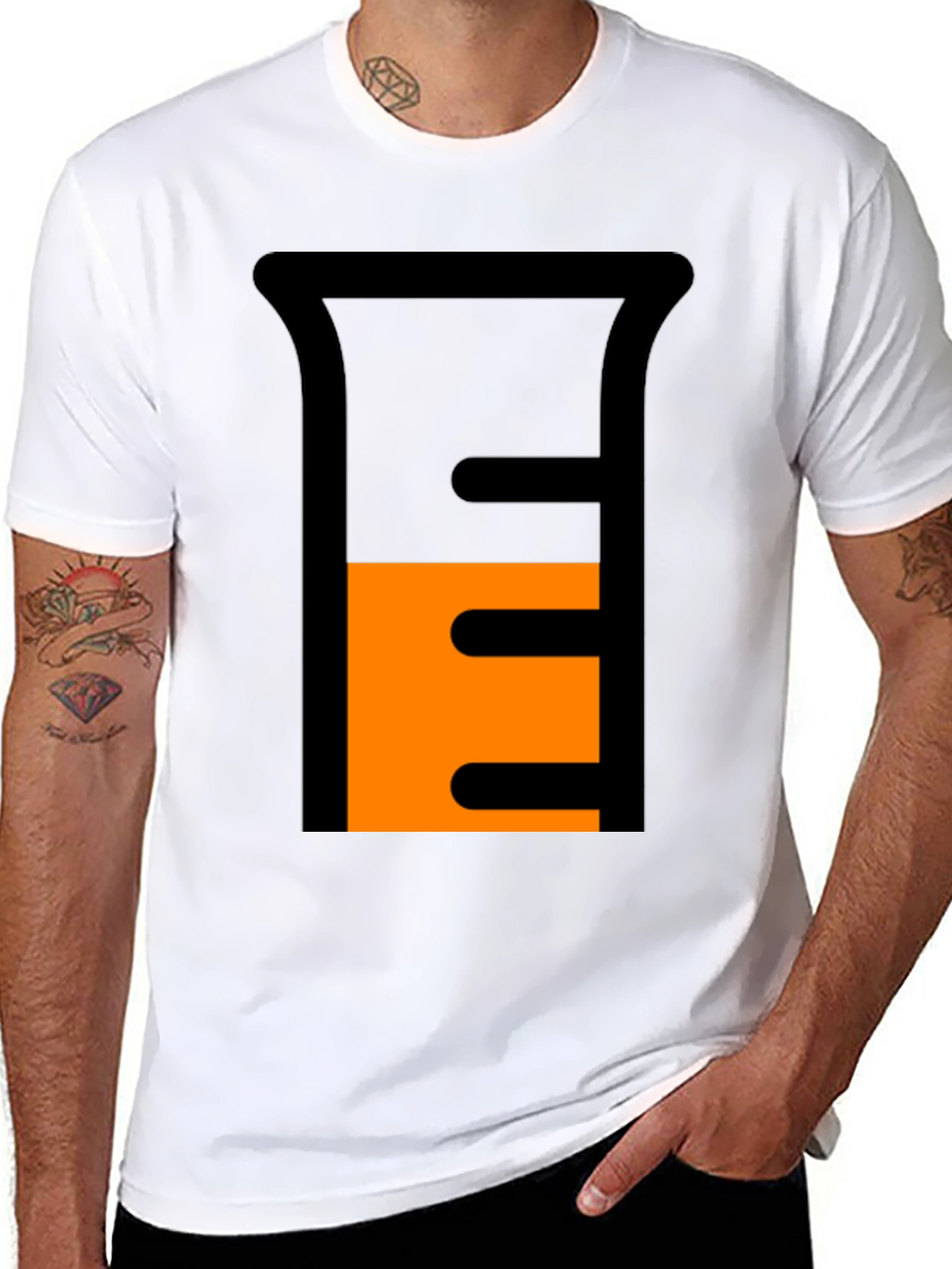 Science Beaker Graphic Tee - Black Casual Shirt