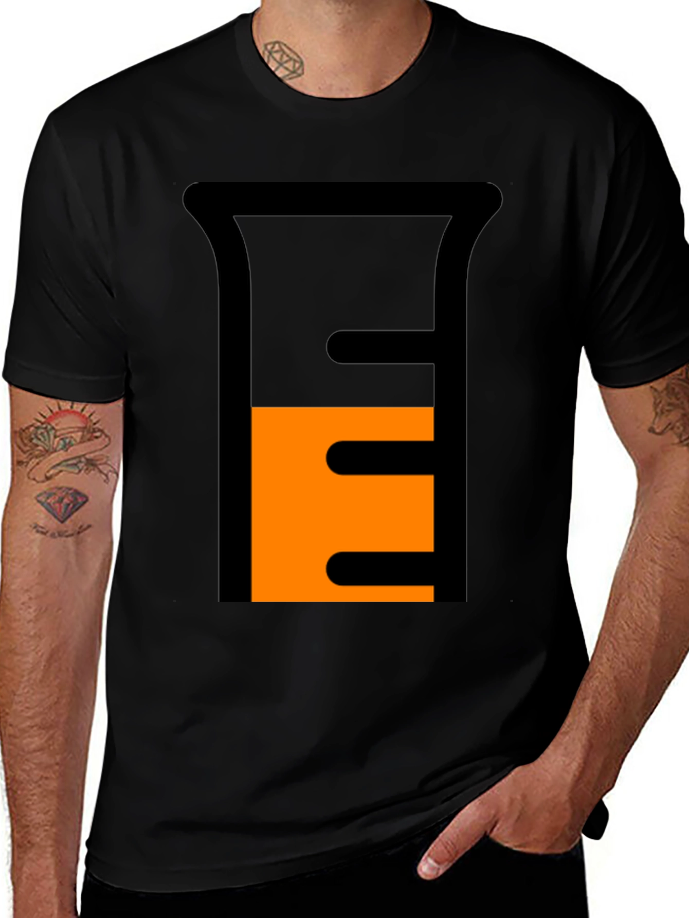 Science Beaker Graphic Tee - Black Casual Shirt