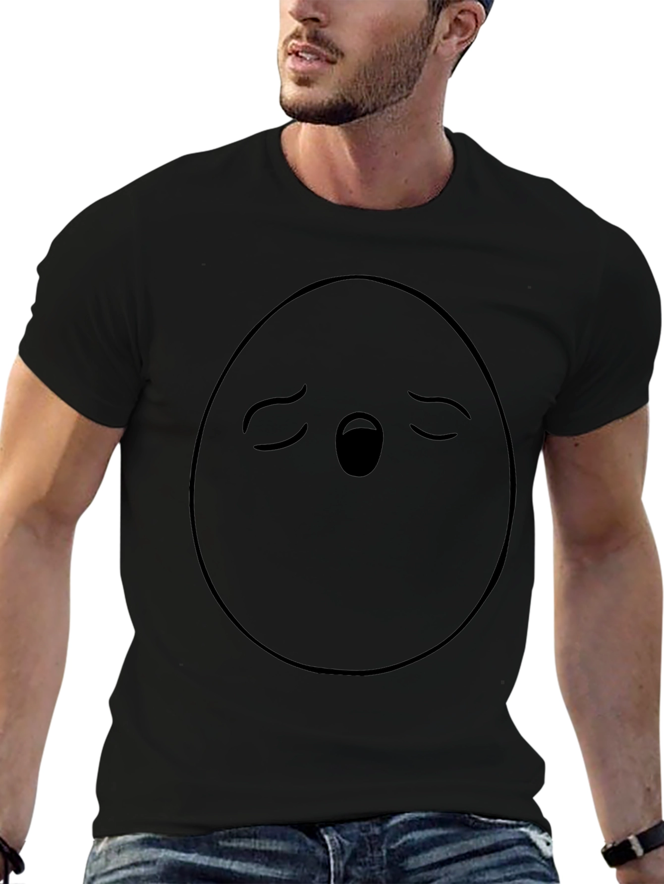 Funny Egg Face Graphic T-Shirt - Unisex