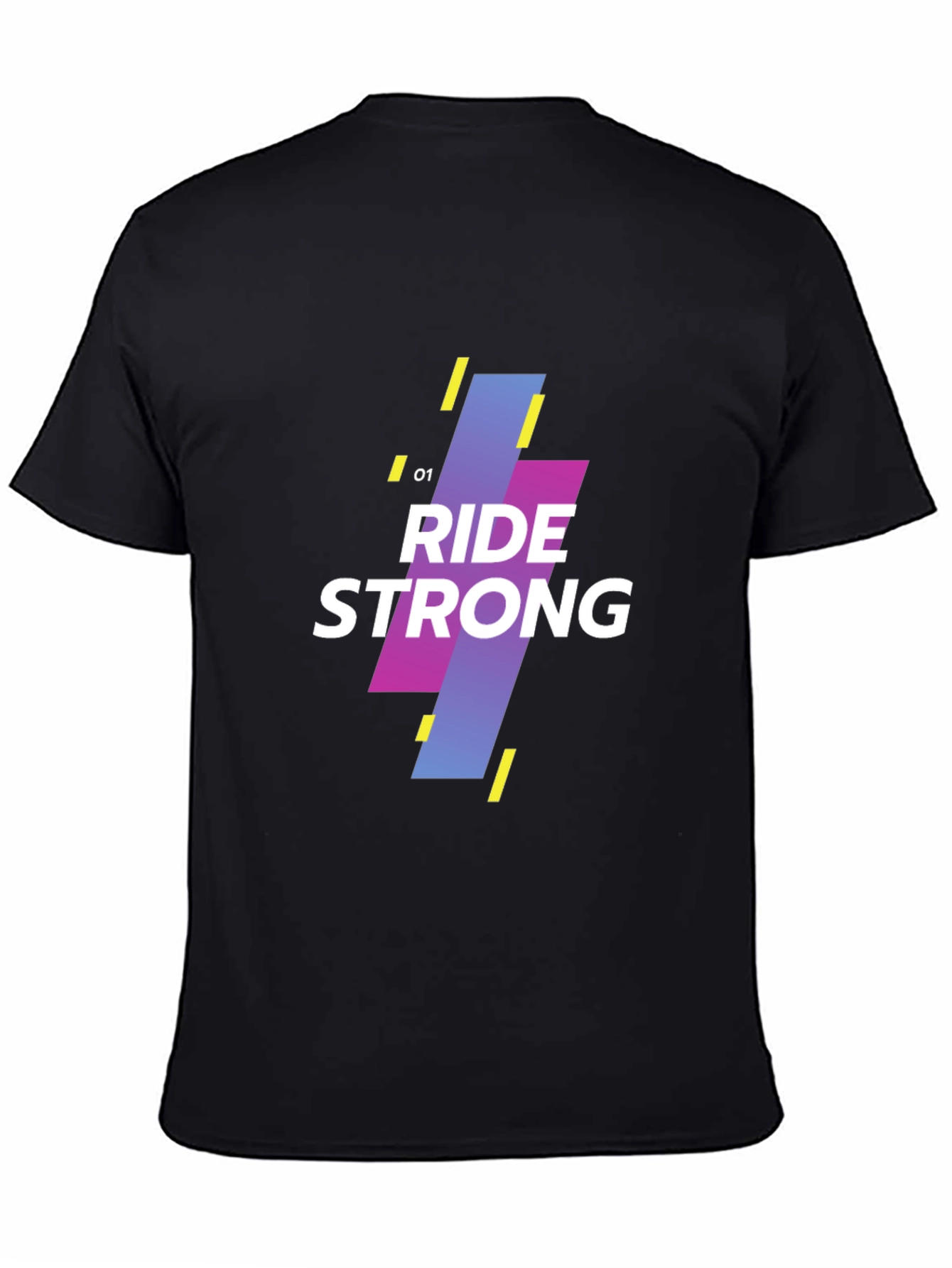Ride Strong Graphic Tee - Black Cotton Casual Shirt