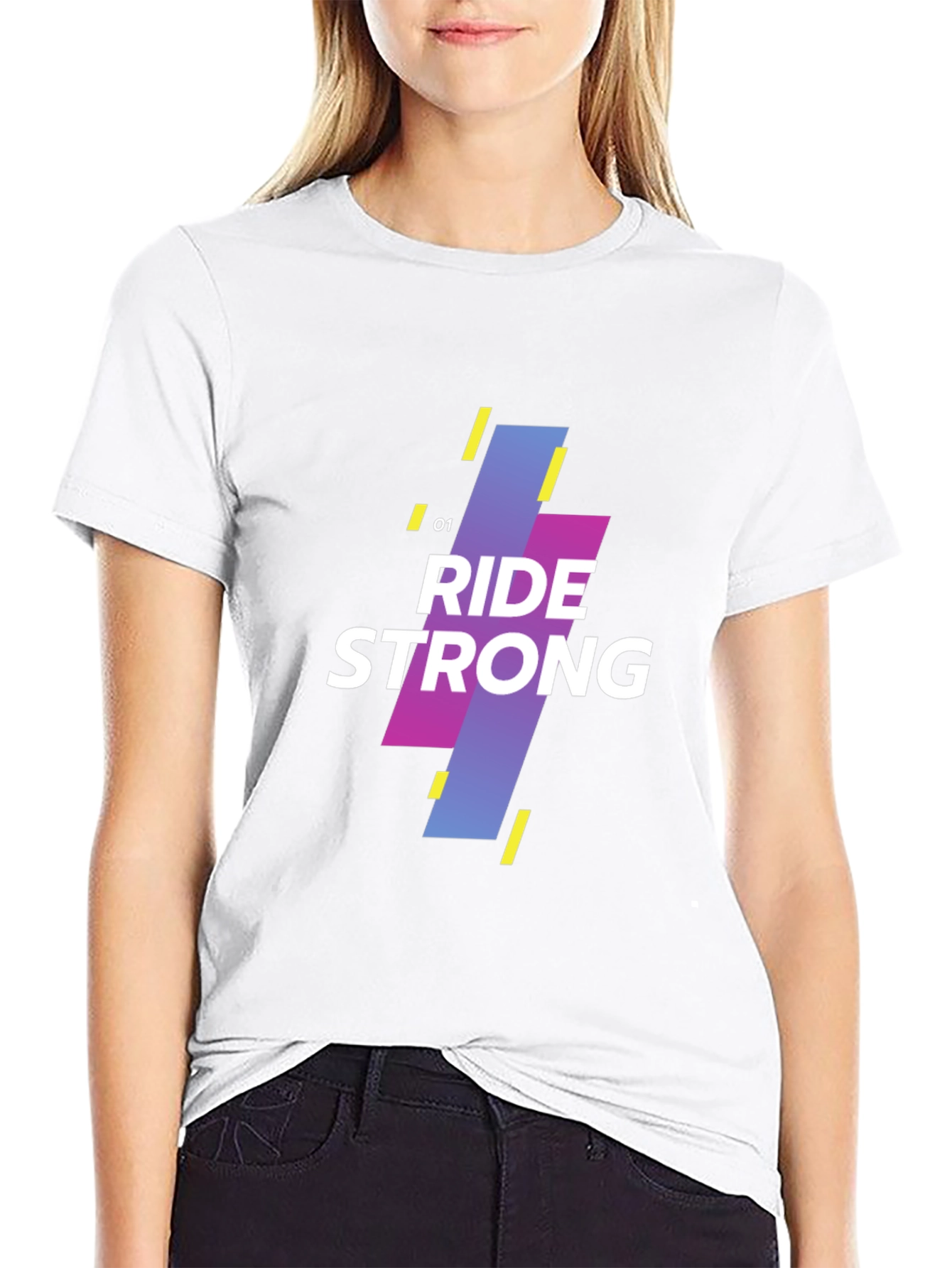 Ride Strong Graphic Tee - Black Cotton Casual Shirt