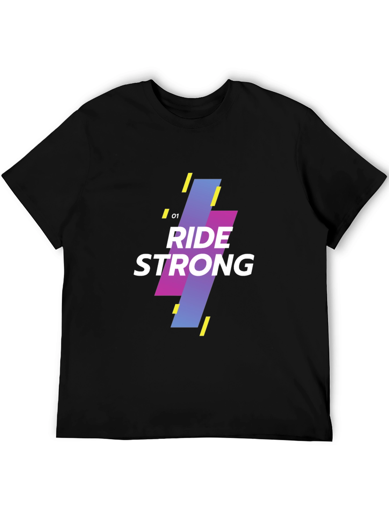 Ride Strong Graphic Tee - Black Cotton Casual Shirt