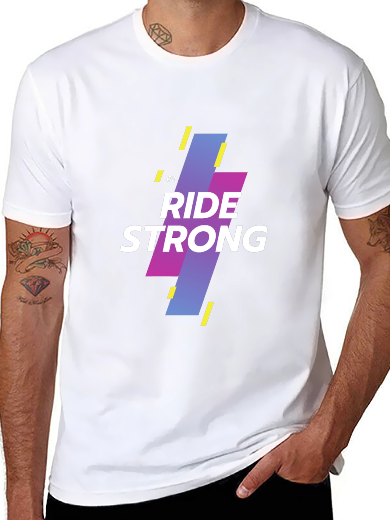 Ride Strong Graphic Tee - Black Cotton Casual Shirt