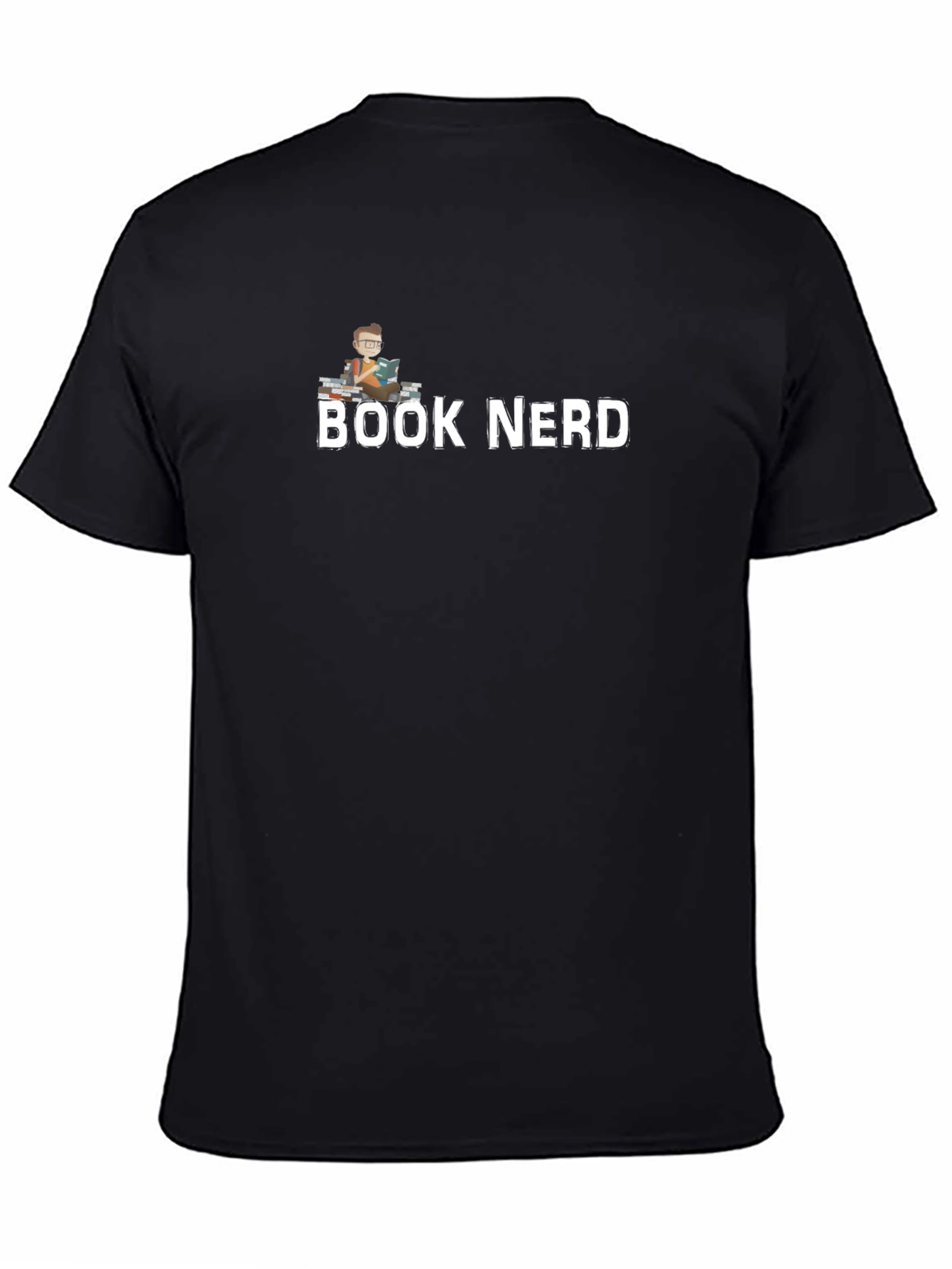 Book Nerd T-Shirt - Black Cotton Blend Graphic Tee