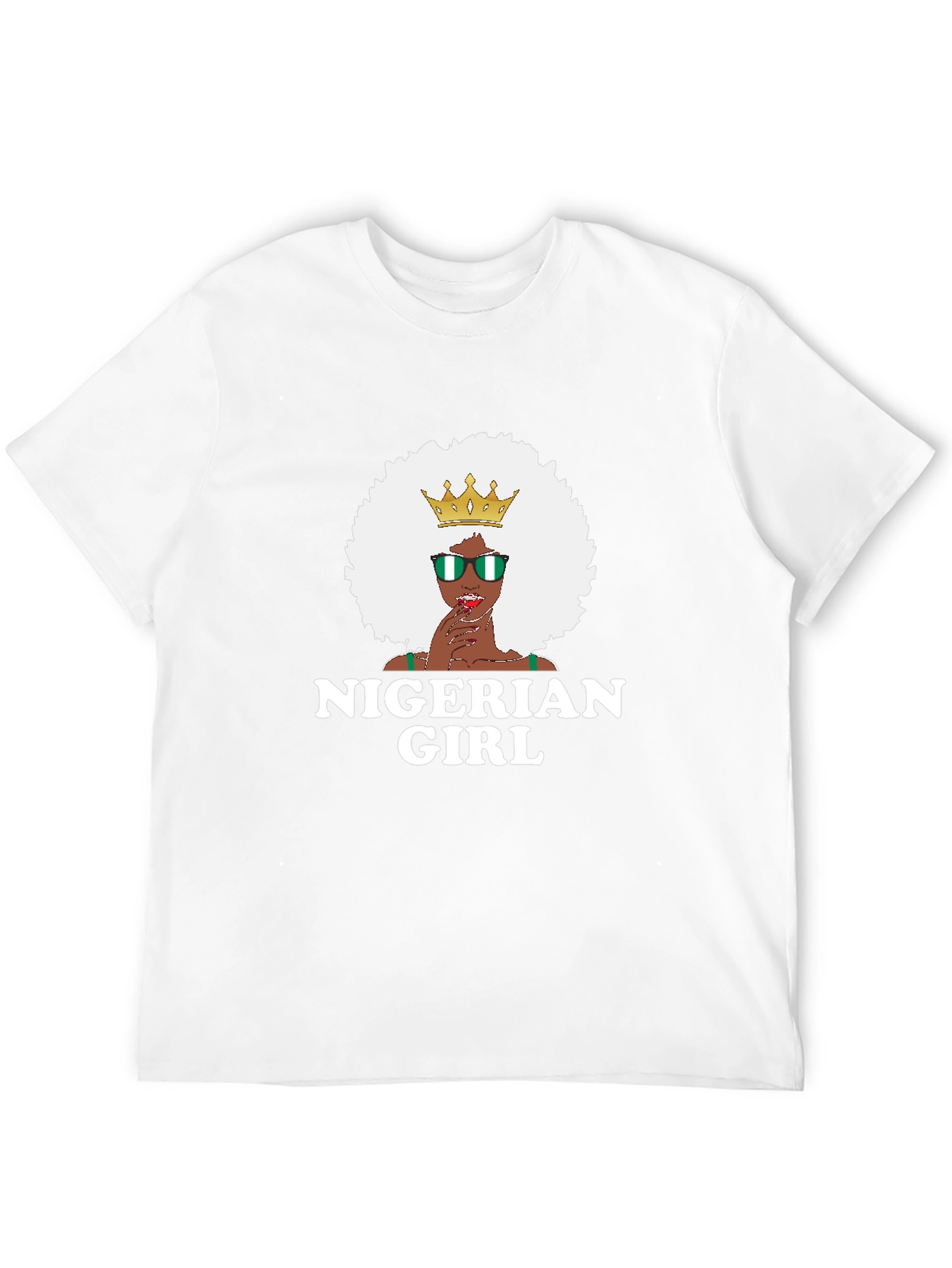Nigerian Girl T-Shirt - Black Cotton Tee