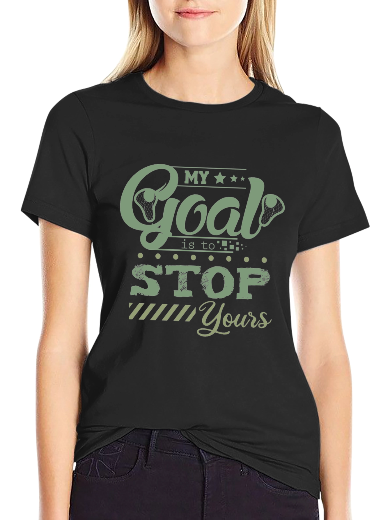 My Goal is to Stop Yours Black T-Shirt