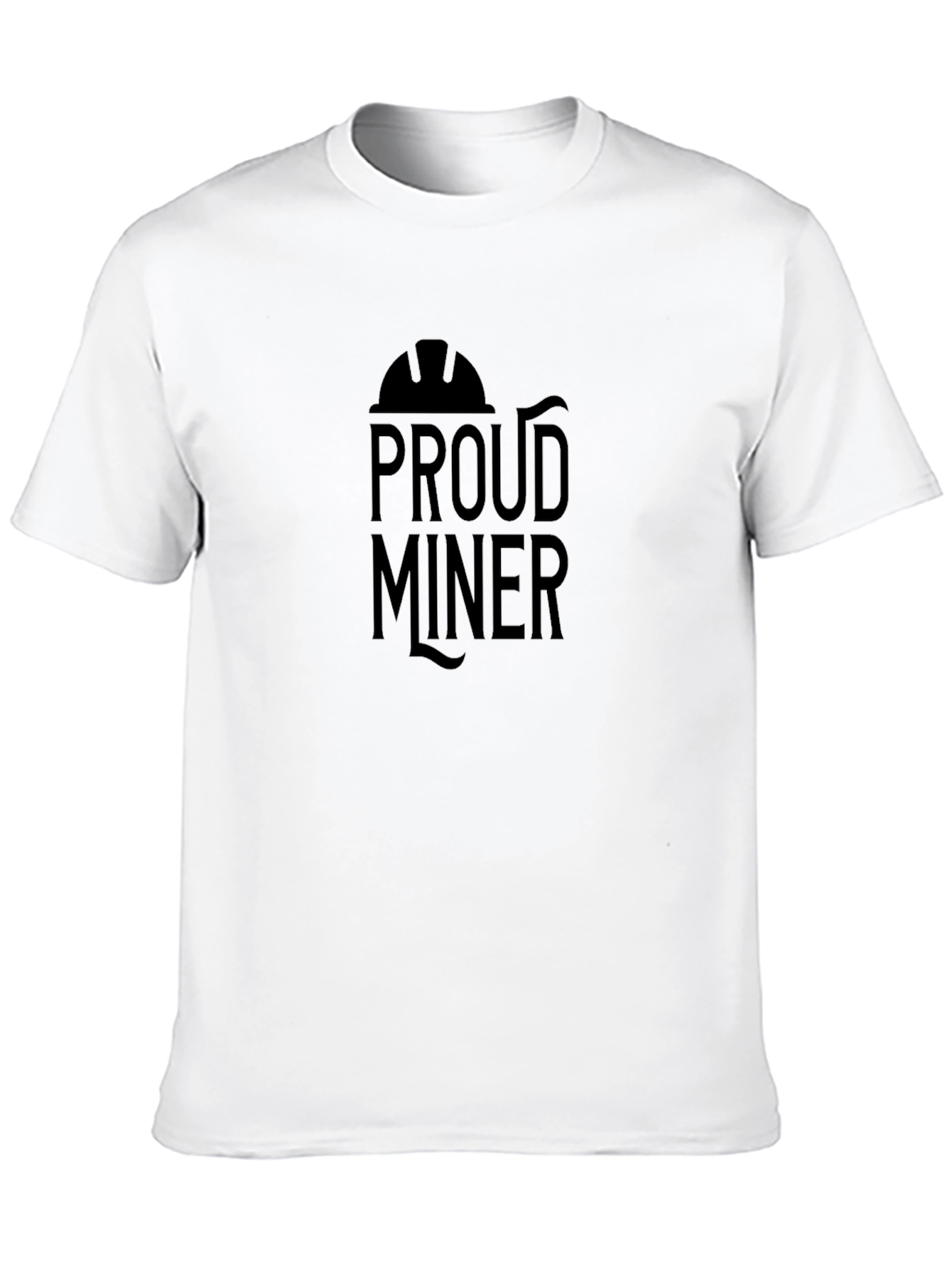 Proud Miner T-Shirt - Black Crew Neck