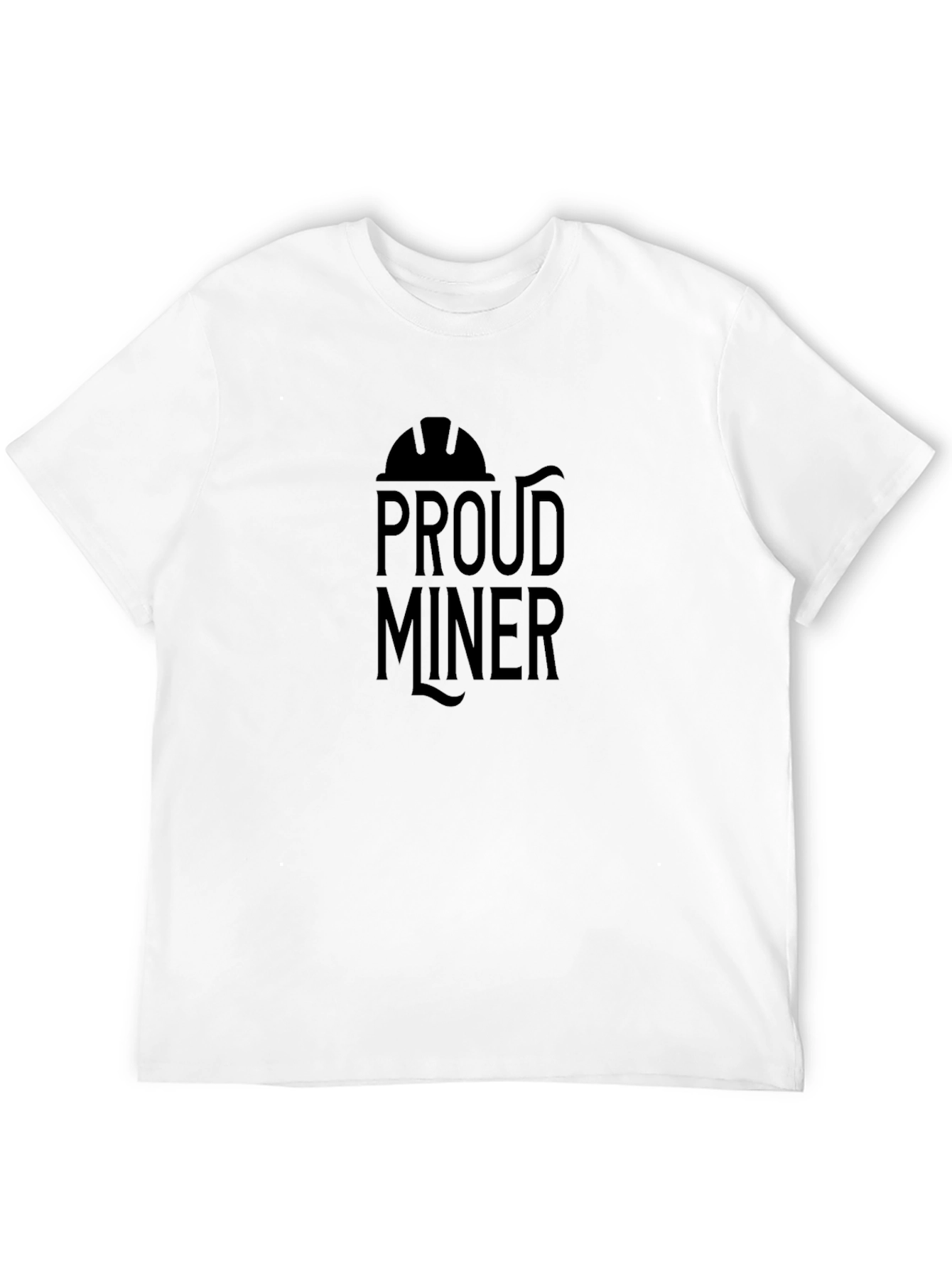 Proud Miner T-Shirt - Black Crew Neck