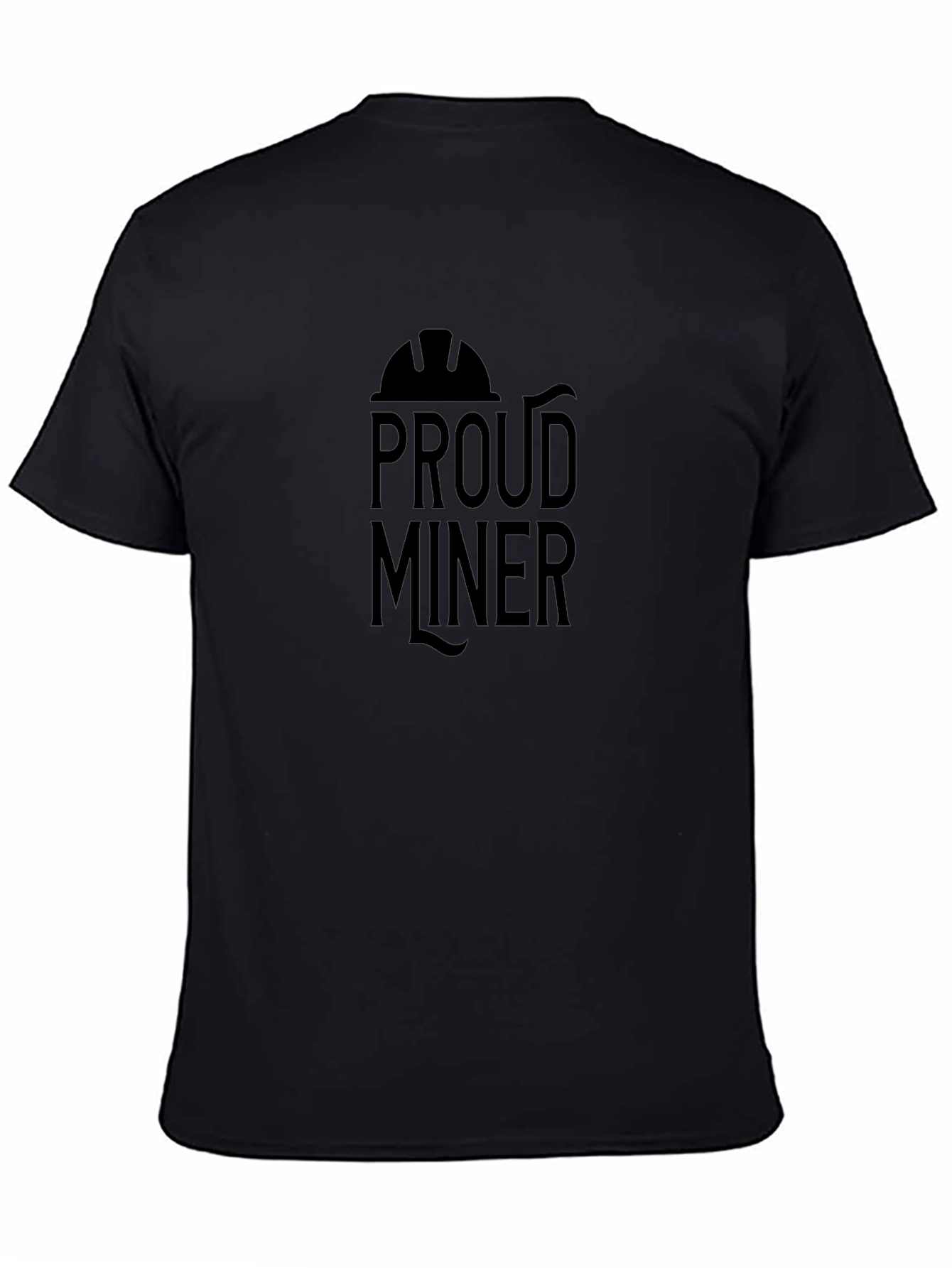 Proud Miner T-Shirt - Black Crew Neck