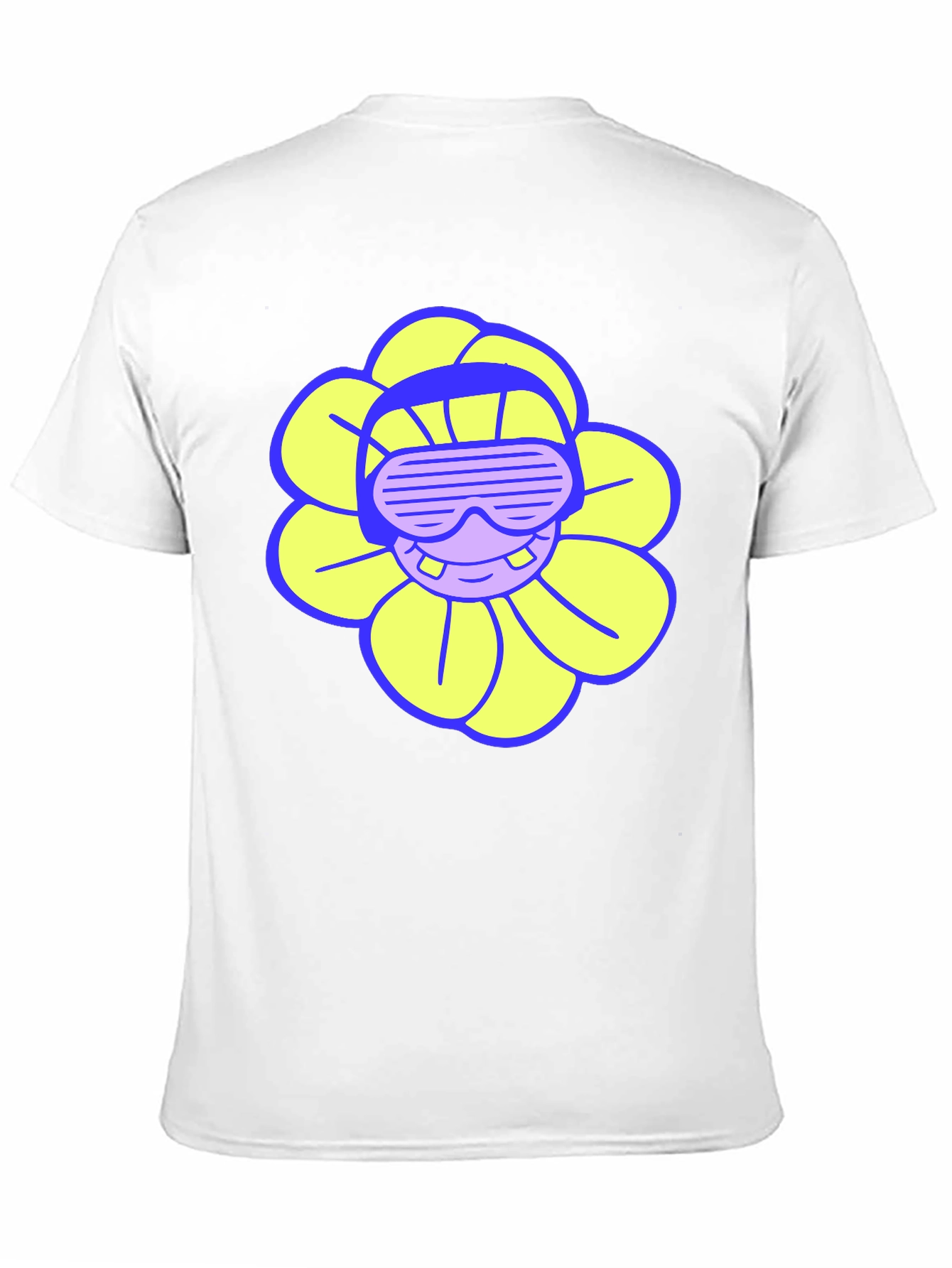 Cool Flower Tee - Black Cotton T-Shirt