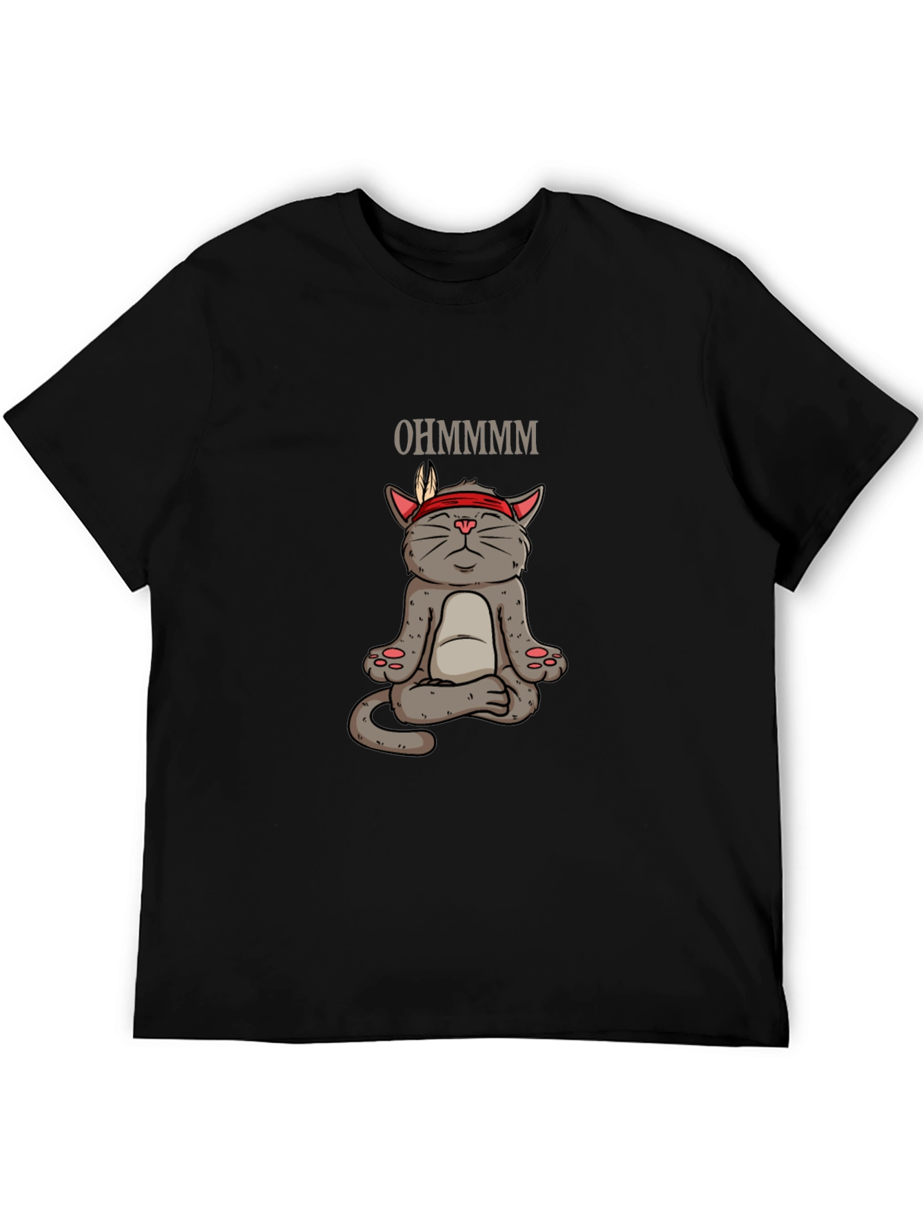 Meditating Cat Tee - Ohm Funny Yoga Shirt