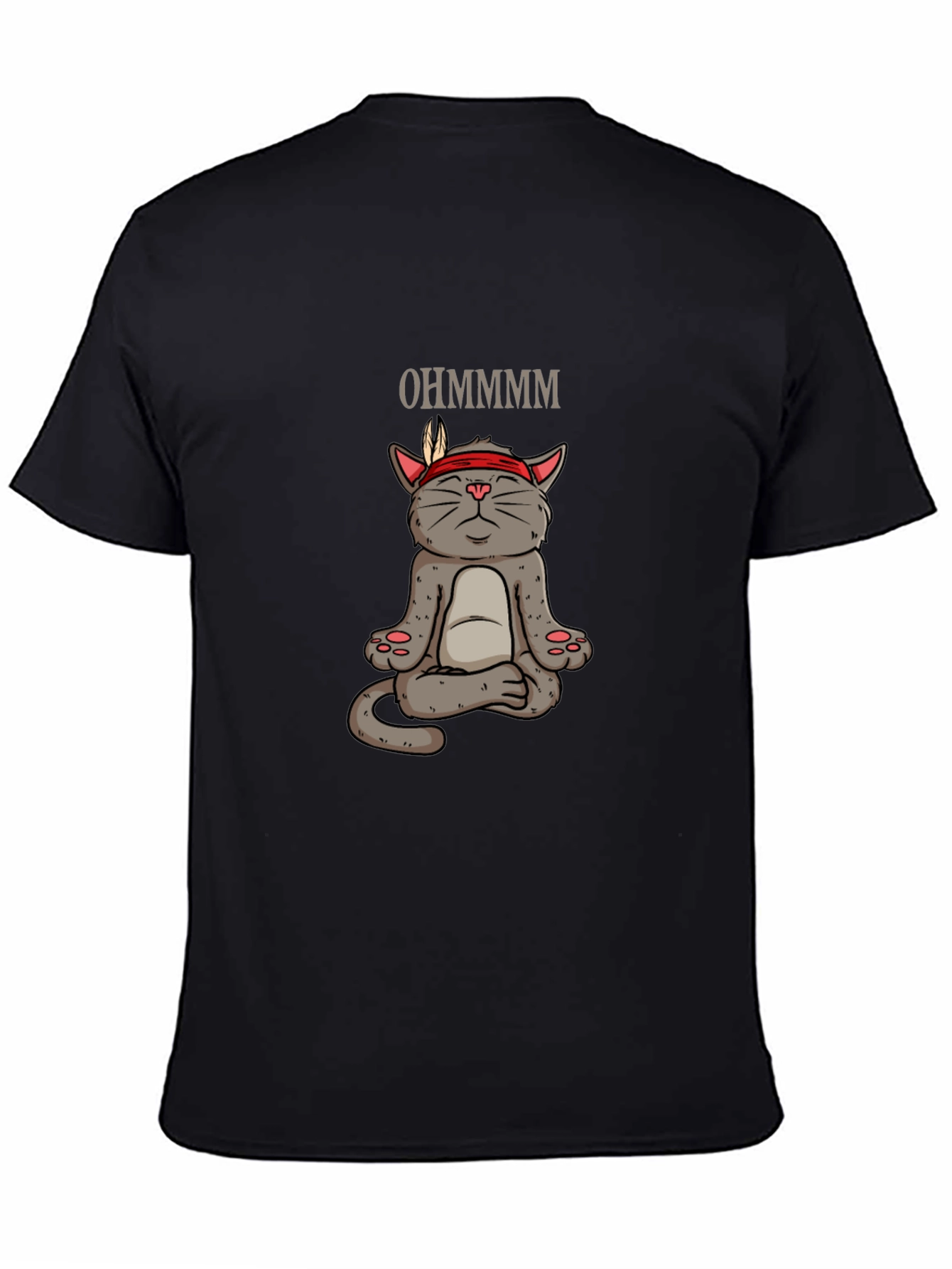 Meditating Cat Tee - Ohm Funny Yoga Shirt