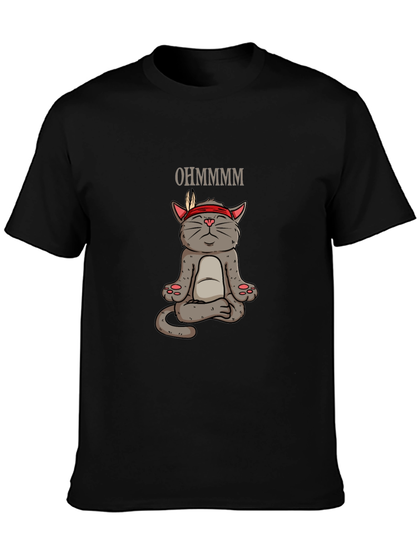 Meditating Cat Tee - Ohm Funny Yoga Shirt