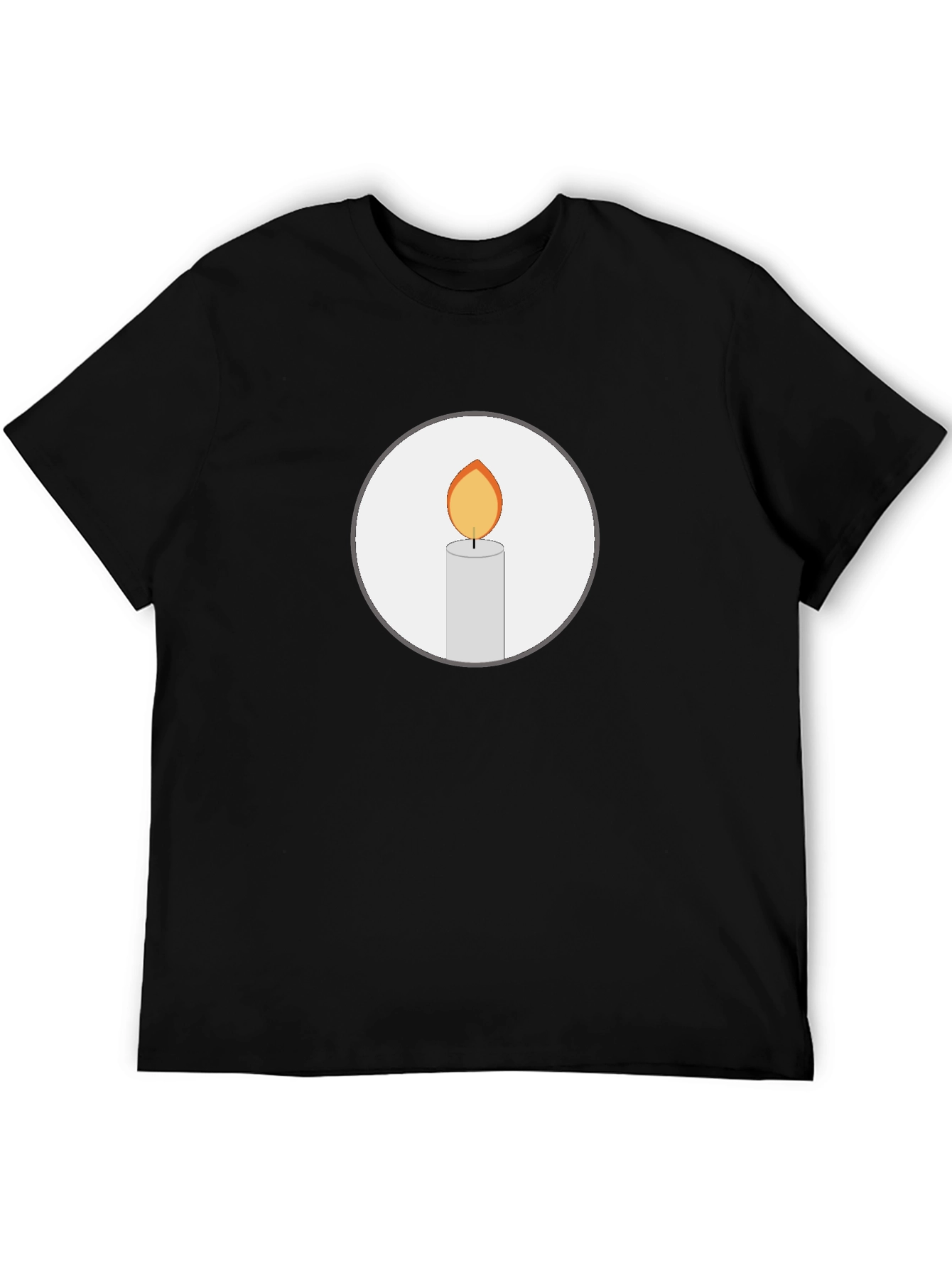 Candle Graphic Black T-Shirt