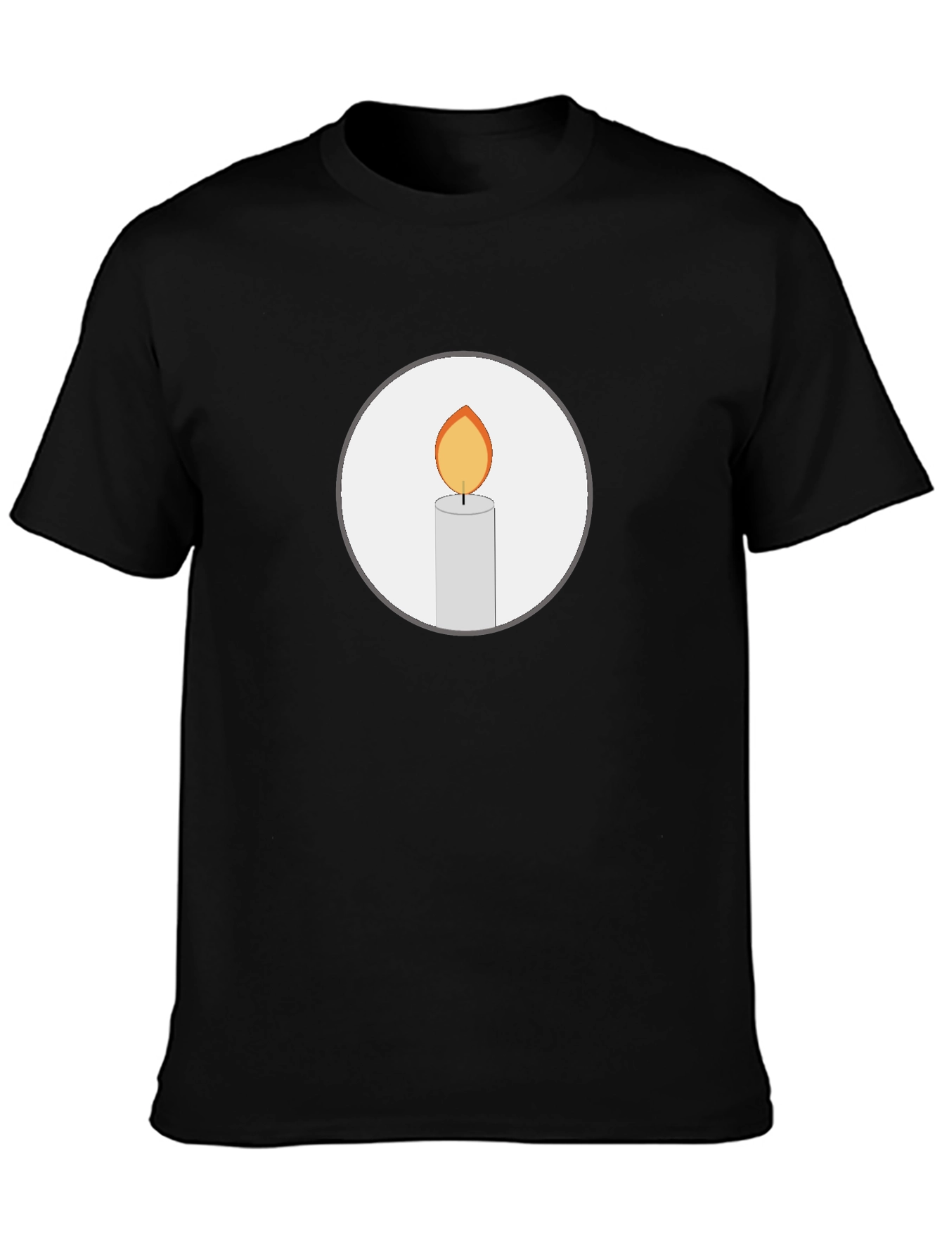 Candle Graphic Black T-Shirt