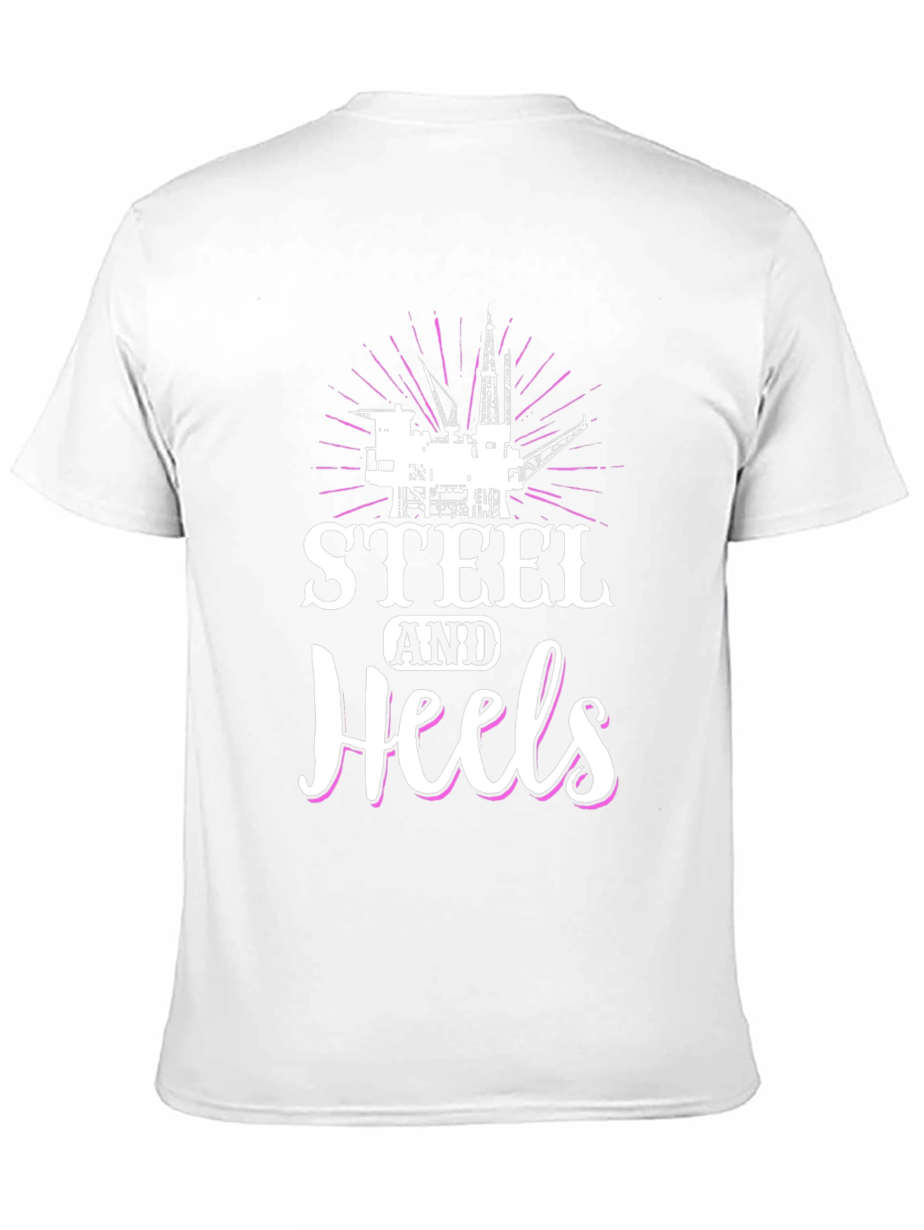 Steel and Heels Black Graphic Tee