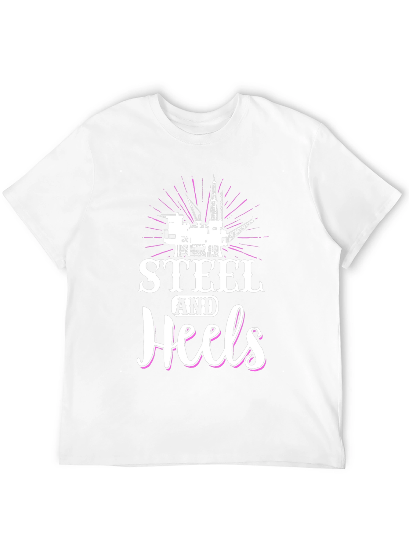 Steel and Heels Black Graphic Tee