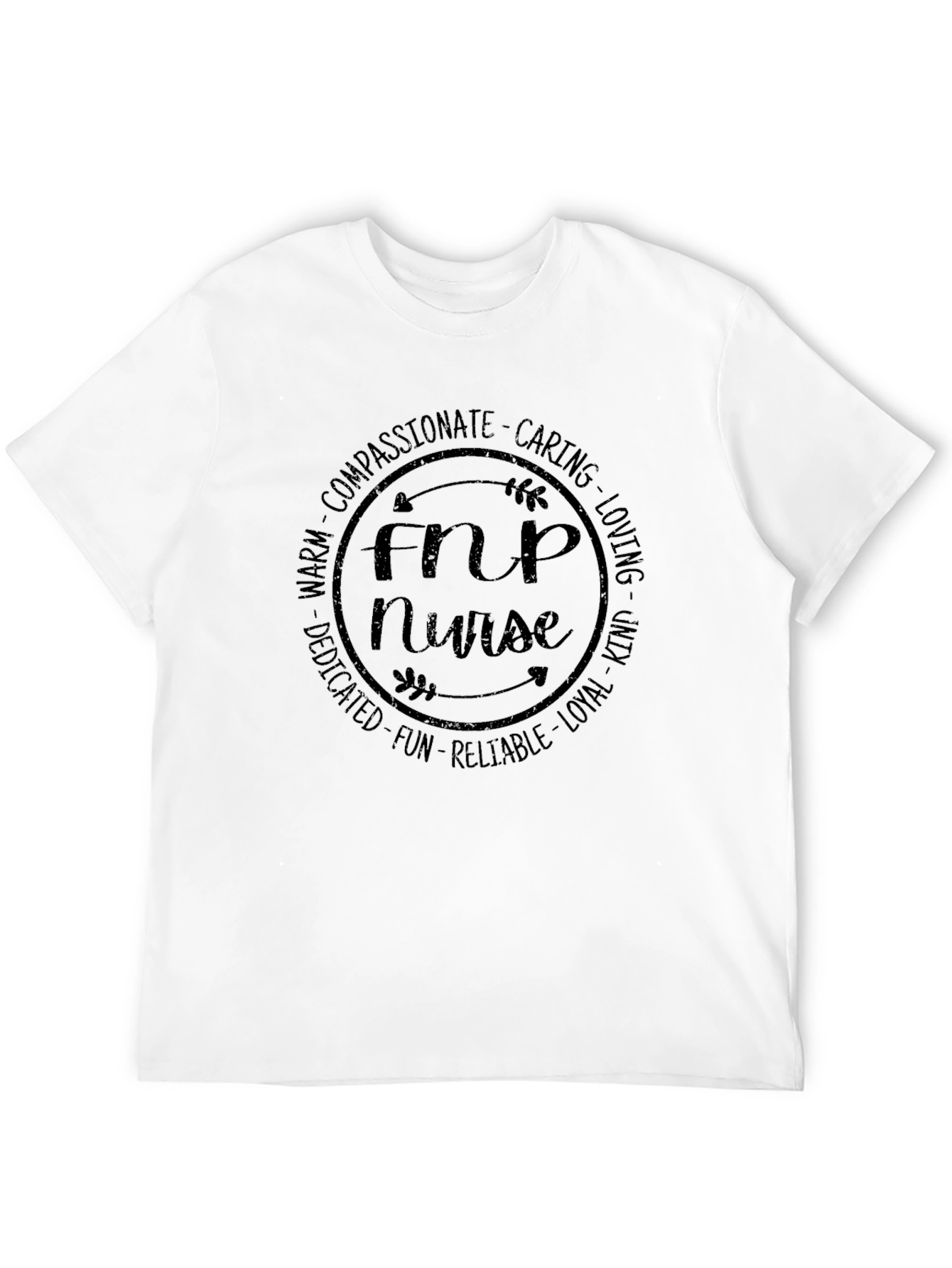 FNP Nurse Compassionate Caring Graphic T-Shirt