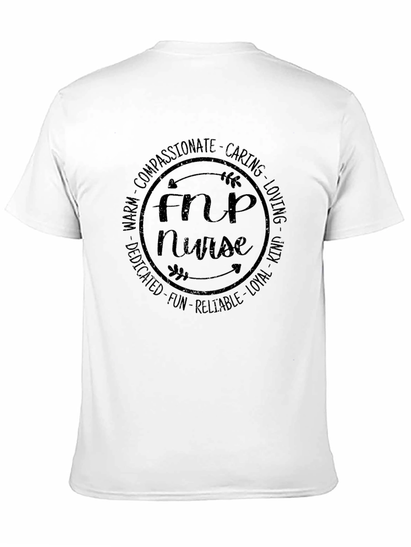 FNP Nurse Compassionate Caring Graphic T-Shirt