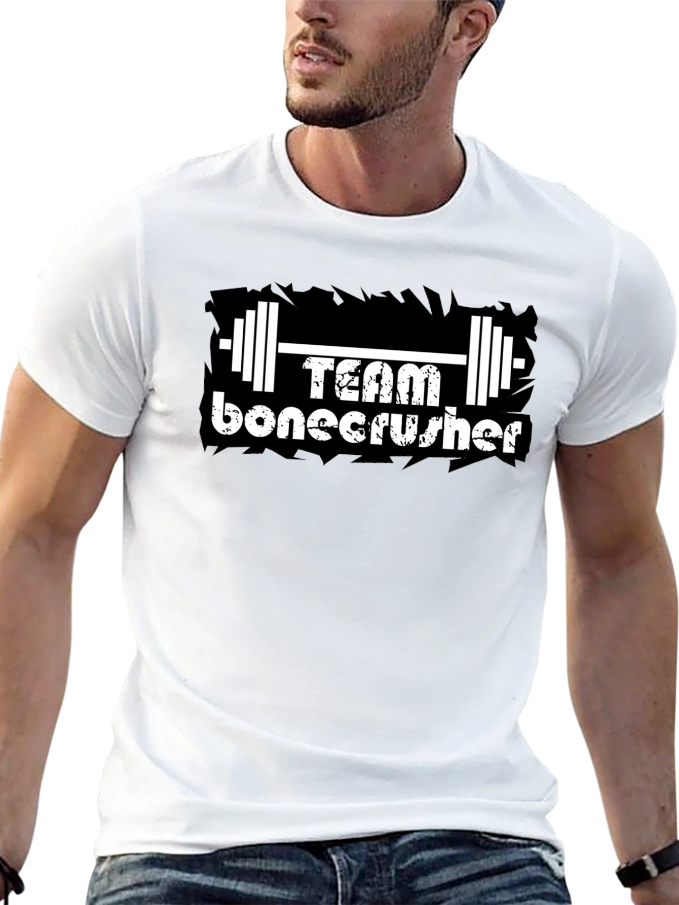 Team Bonecrusher Black T-Shirt - Gym Workout Tee