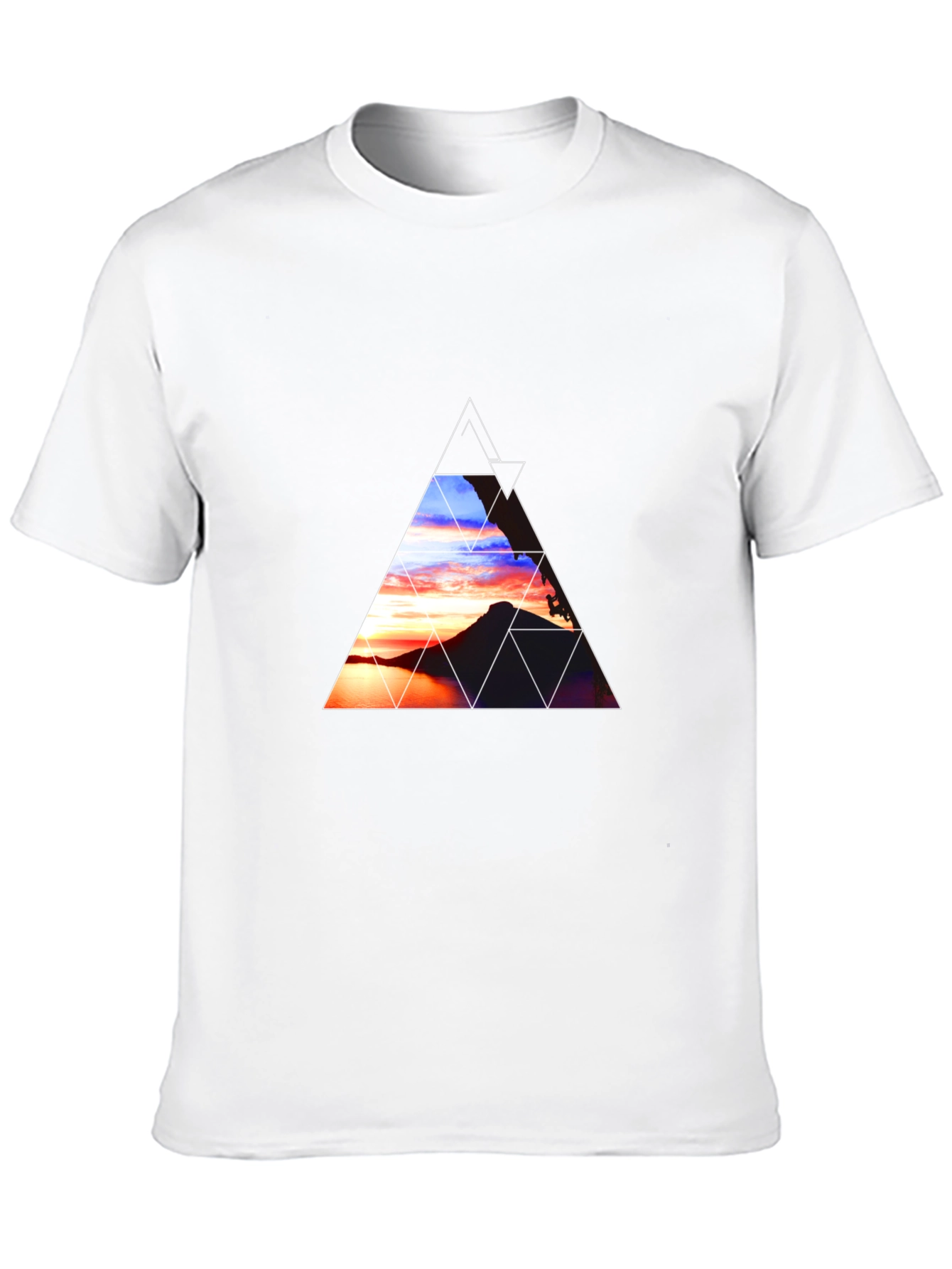Sunset Triangle Graphic Tee - Stylish Comfort