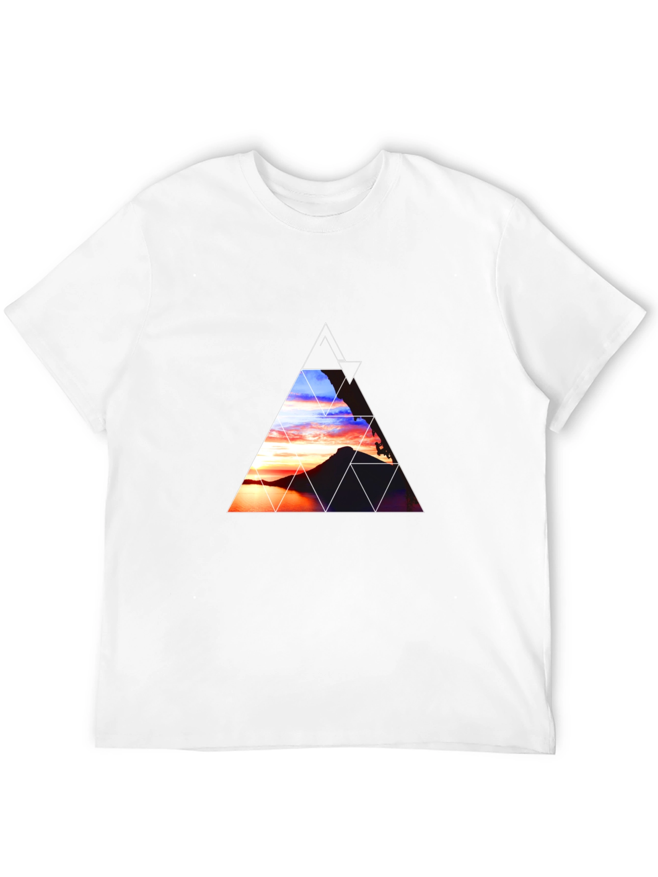 Sunset Triangle Graphic Tee - Stylish Comfort