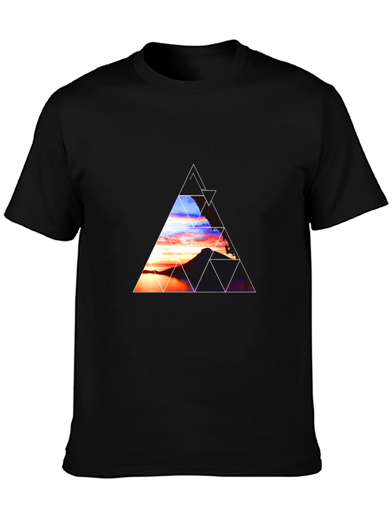 Sunset Triangle Graphic Tee - Stylish Comfort