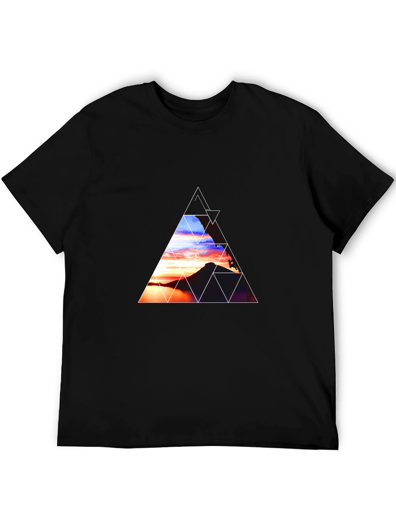 Sunset Triangle Graphic Tee - Stylish Comfort