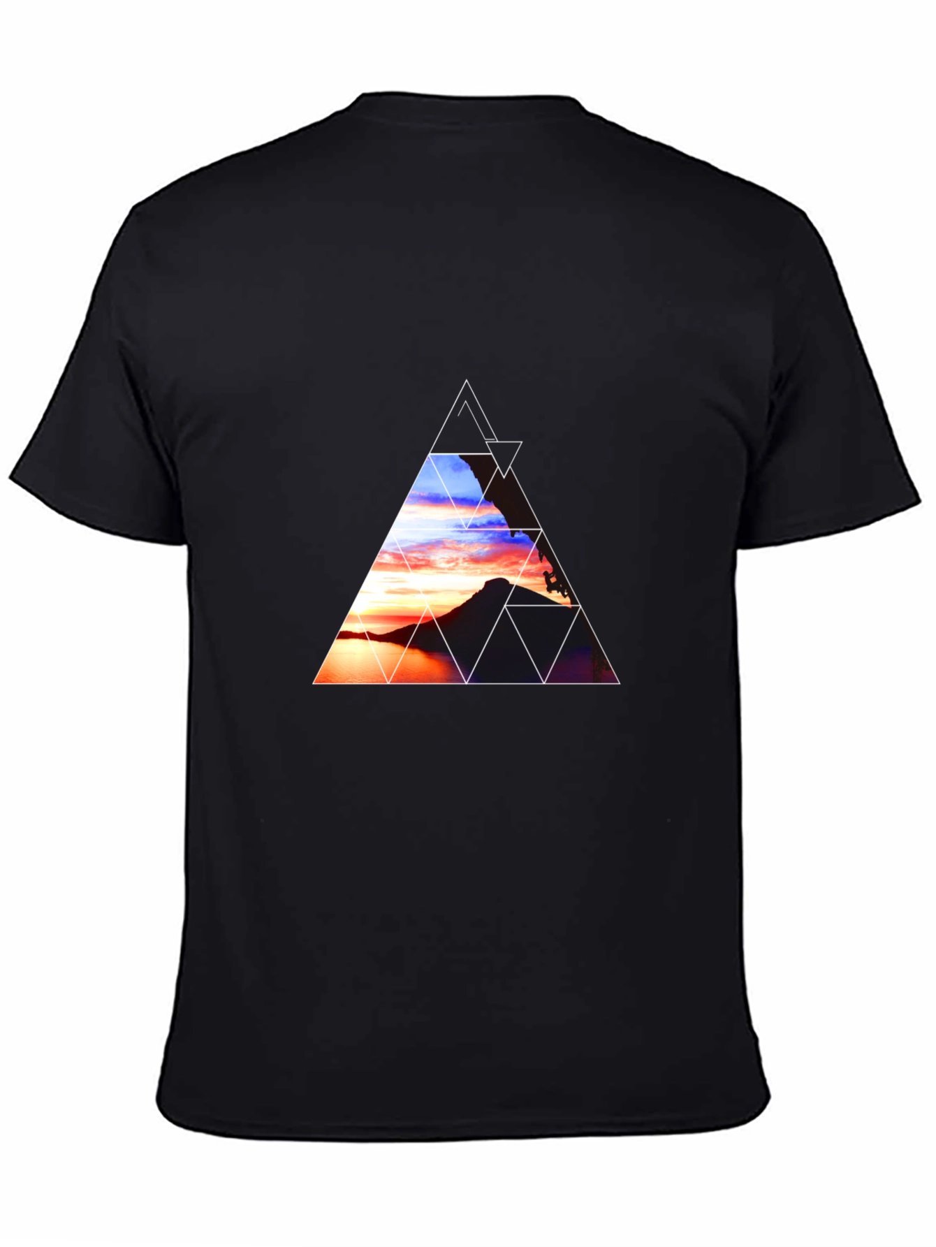 Sunset Triangle Graphic Tee - Stylish Comfort
