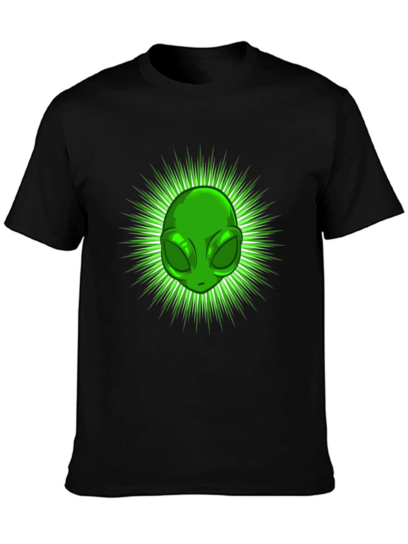 Alien Head Graphic Tee - Black T-Shirt