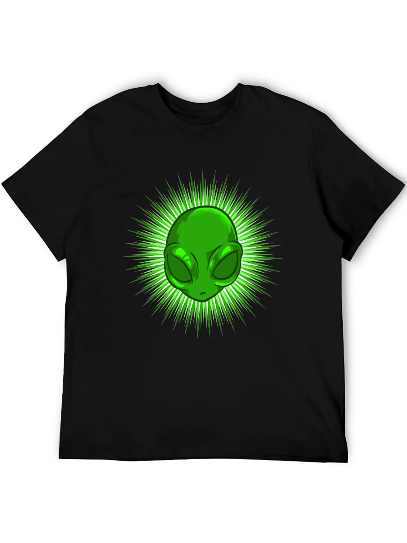 Alien Head Graphic Tee - Black T-Shirt