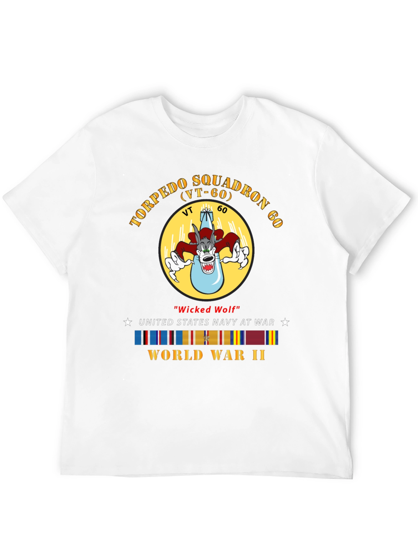 WWII VT-60 Torpedo Squadron Wicked Wolf T-Shirt