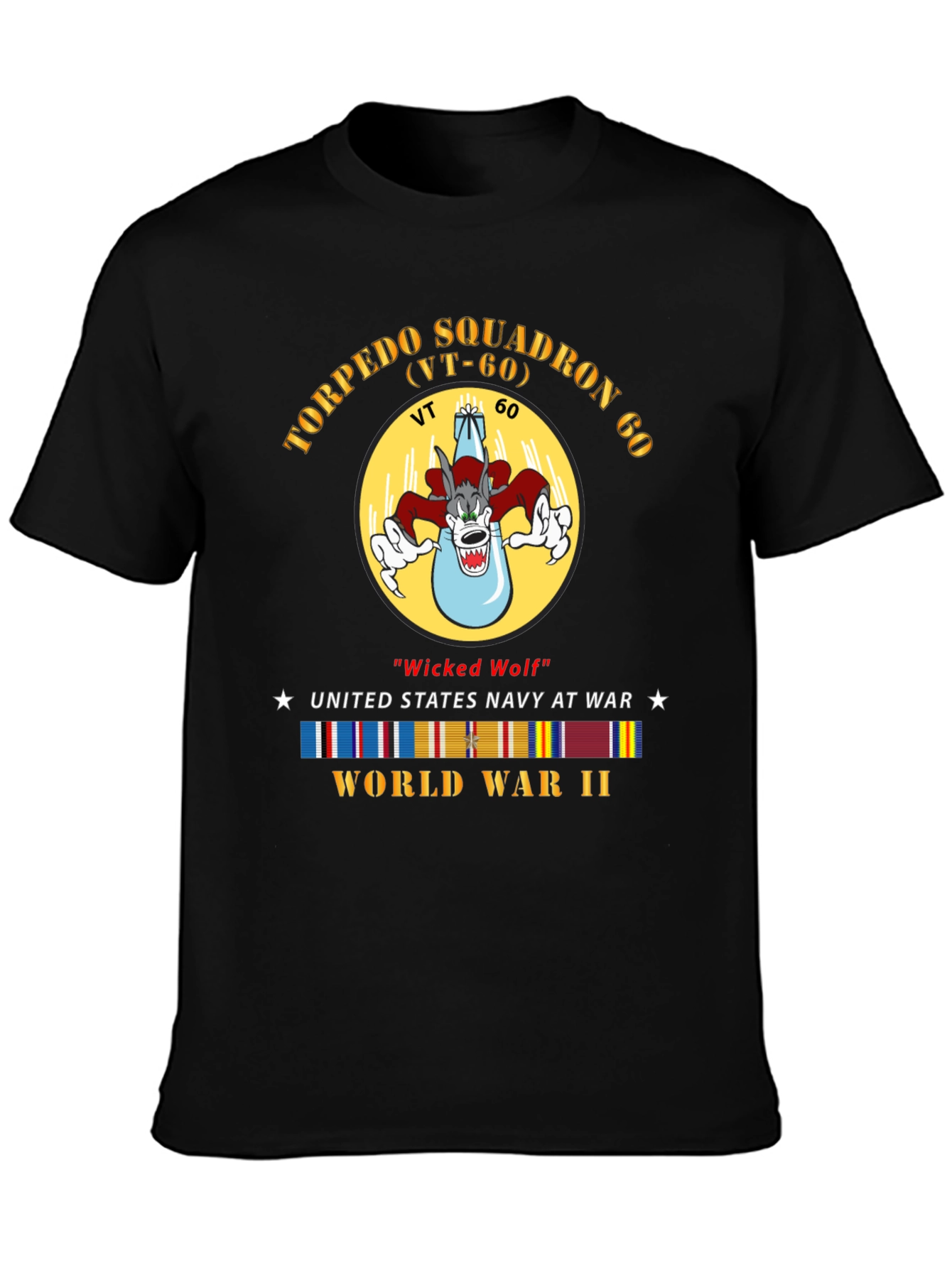 WWII VT-60 Torpedo Squadron Wicked Wolf T-Shirt