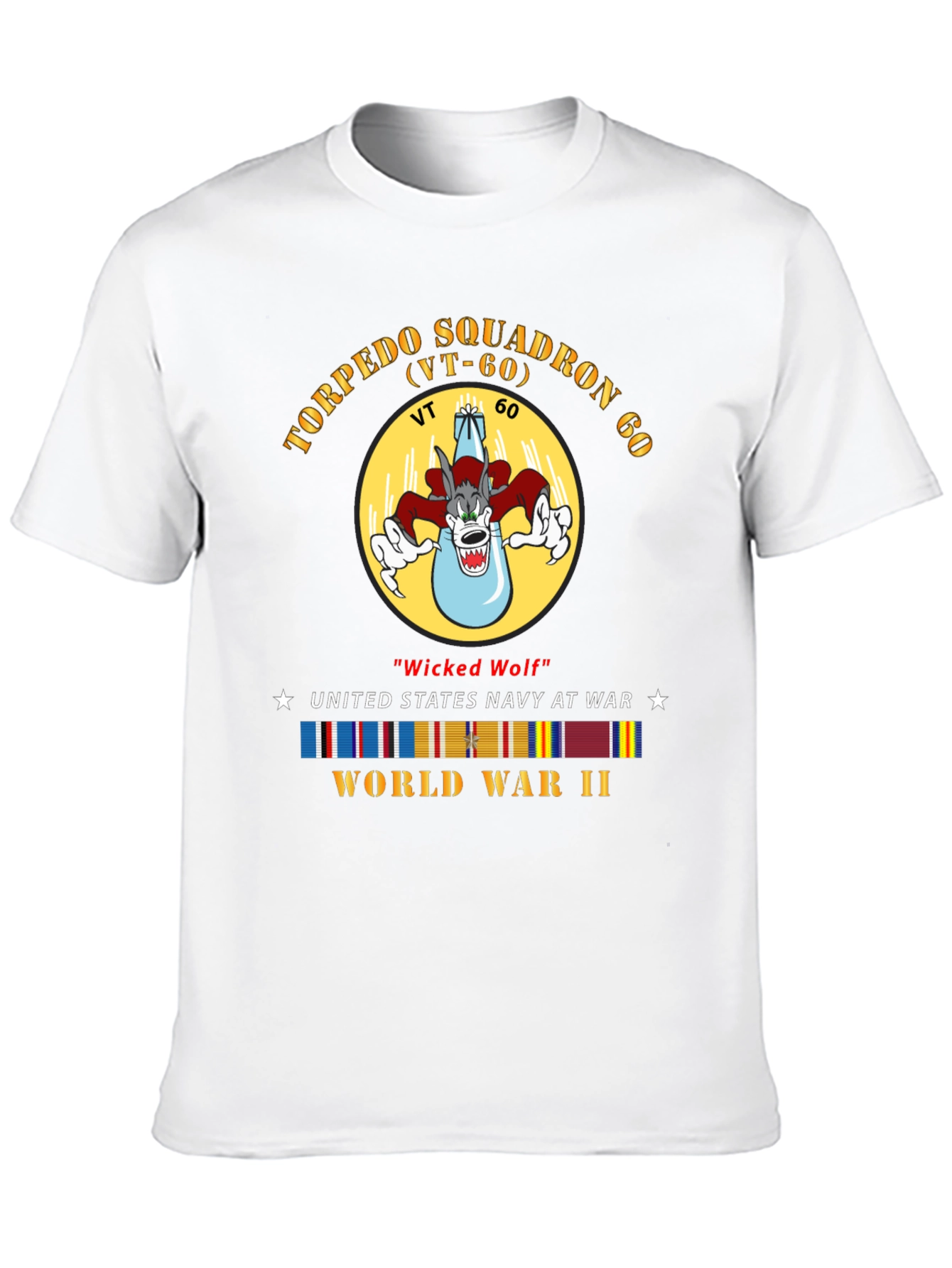 WWII VT-60 Torpedo Squadron Wicked Wolf T-Shirt