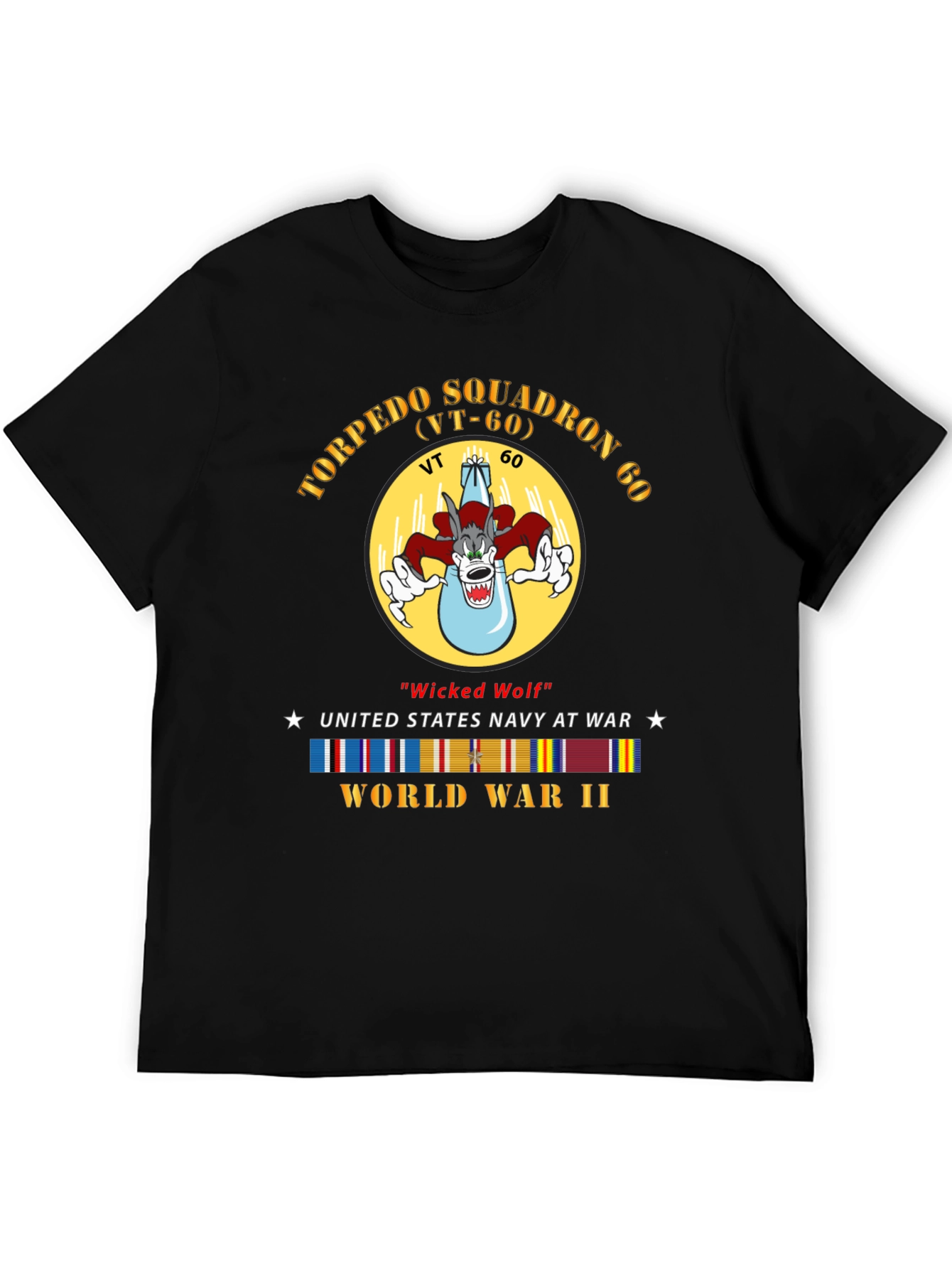 WWII VT-60 Torpedo Squadron Wicked Wolf T-Shirt