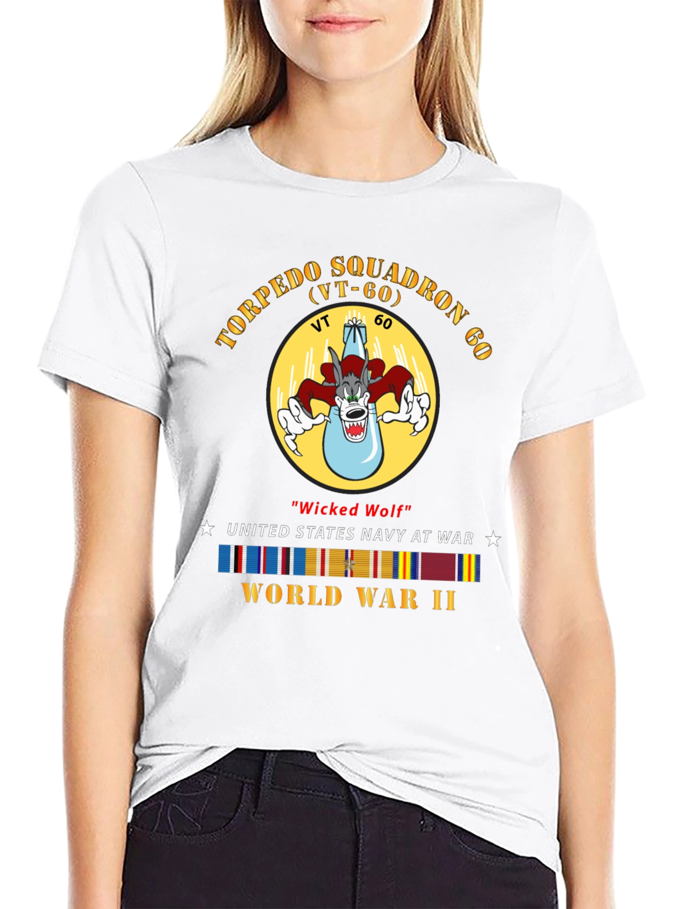 WWII VT-60 Torpedo Squadron Wicked Wolf T-Shirt