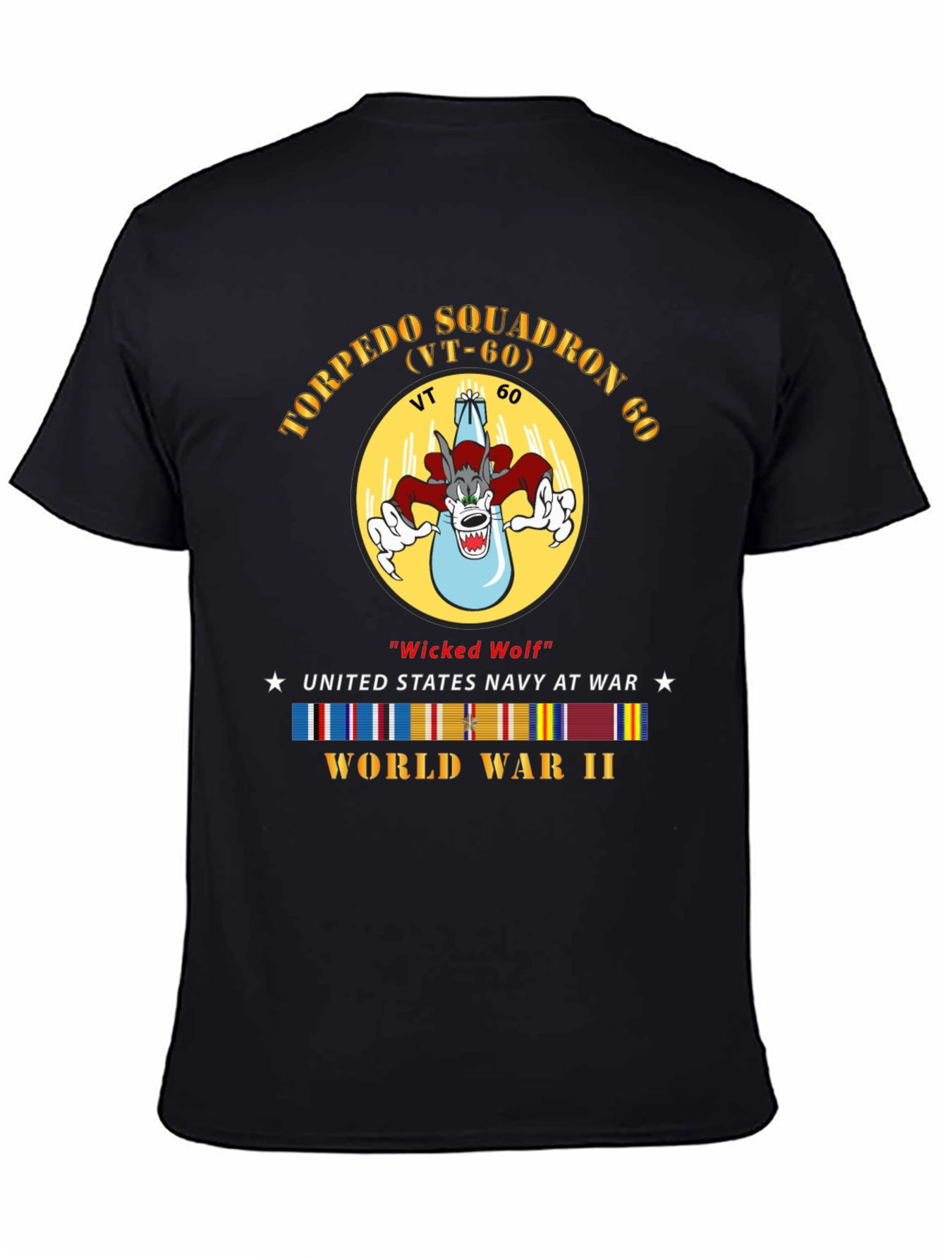 WWII VT-60 Torpedo Squadron Wicked Wolf T-Shirt