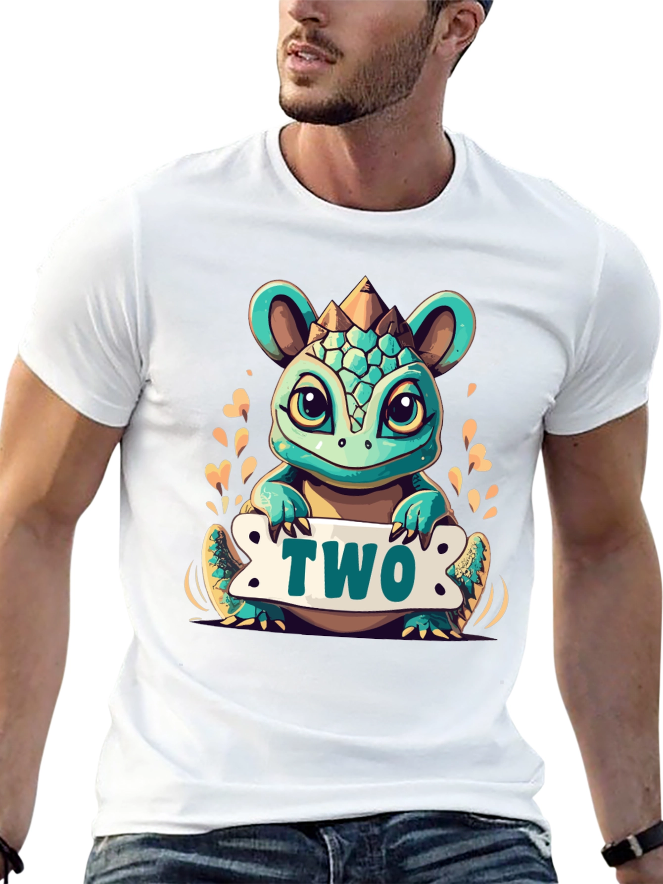 Cute 2nd Birthday Dinosaur T-Shirt