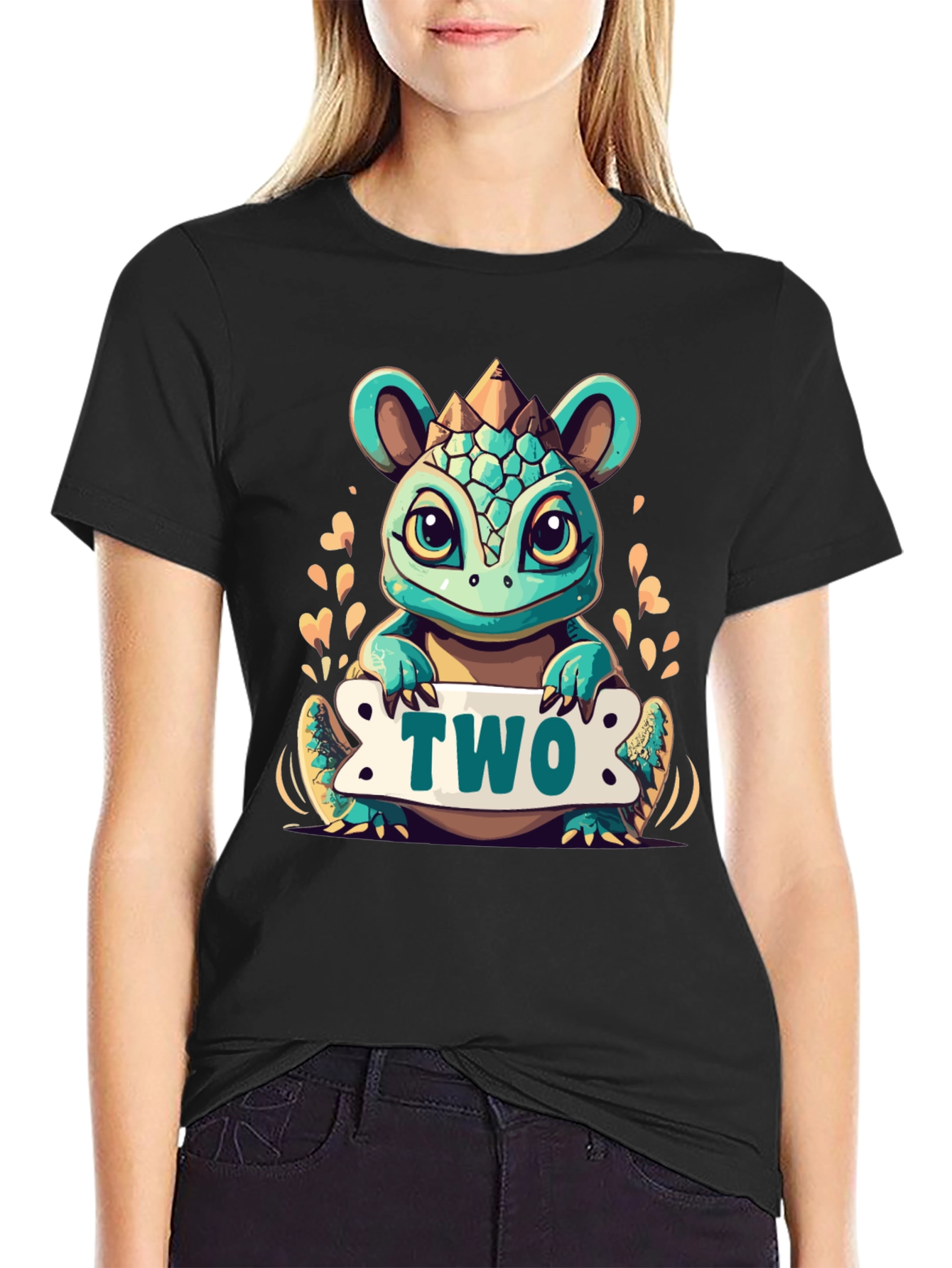 Cute 2nd Birthday Dinosaur T-Shirt
