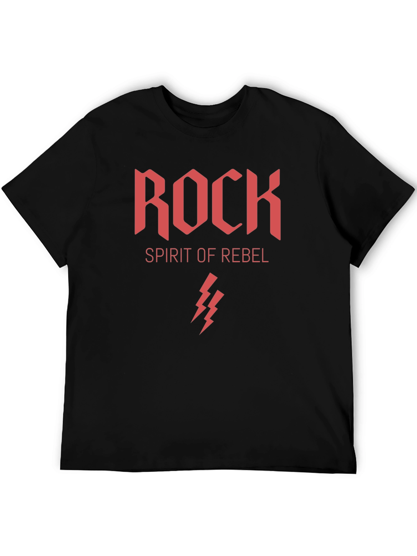 Rock Spirit Rebel Graphic Print Black T-Shirt