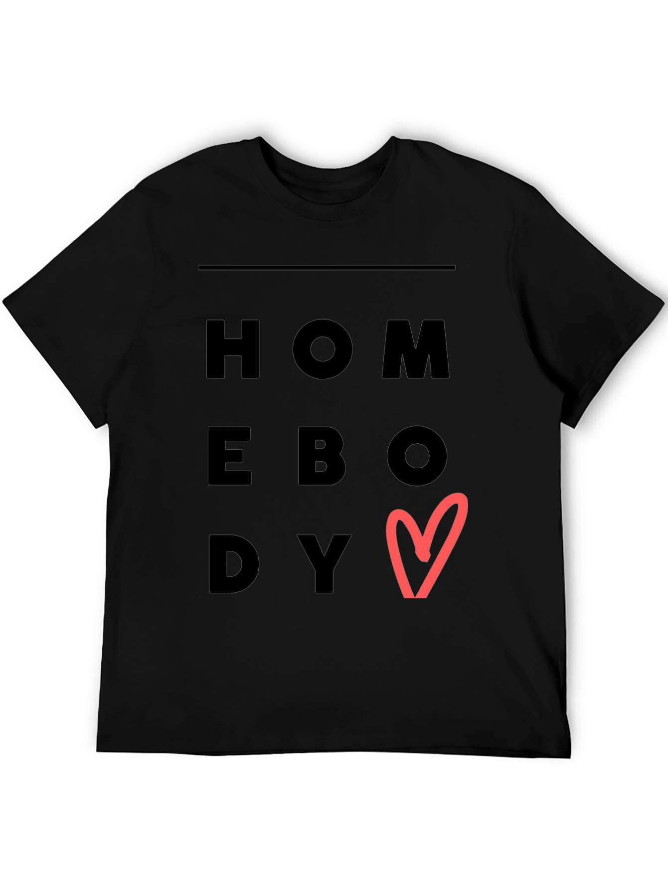 Homebody Heart Graphic Tee - Trendy Casual Comfort