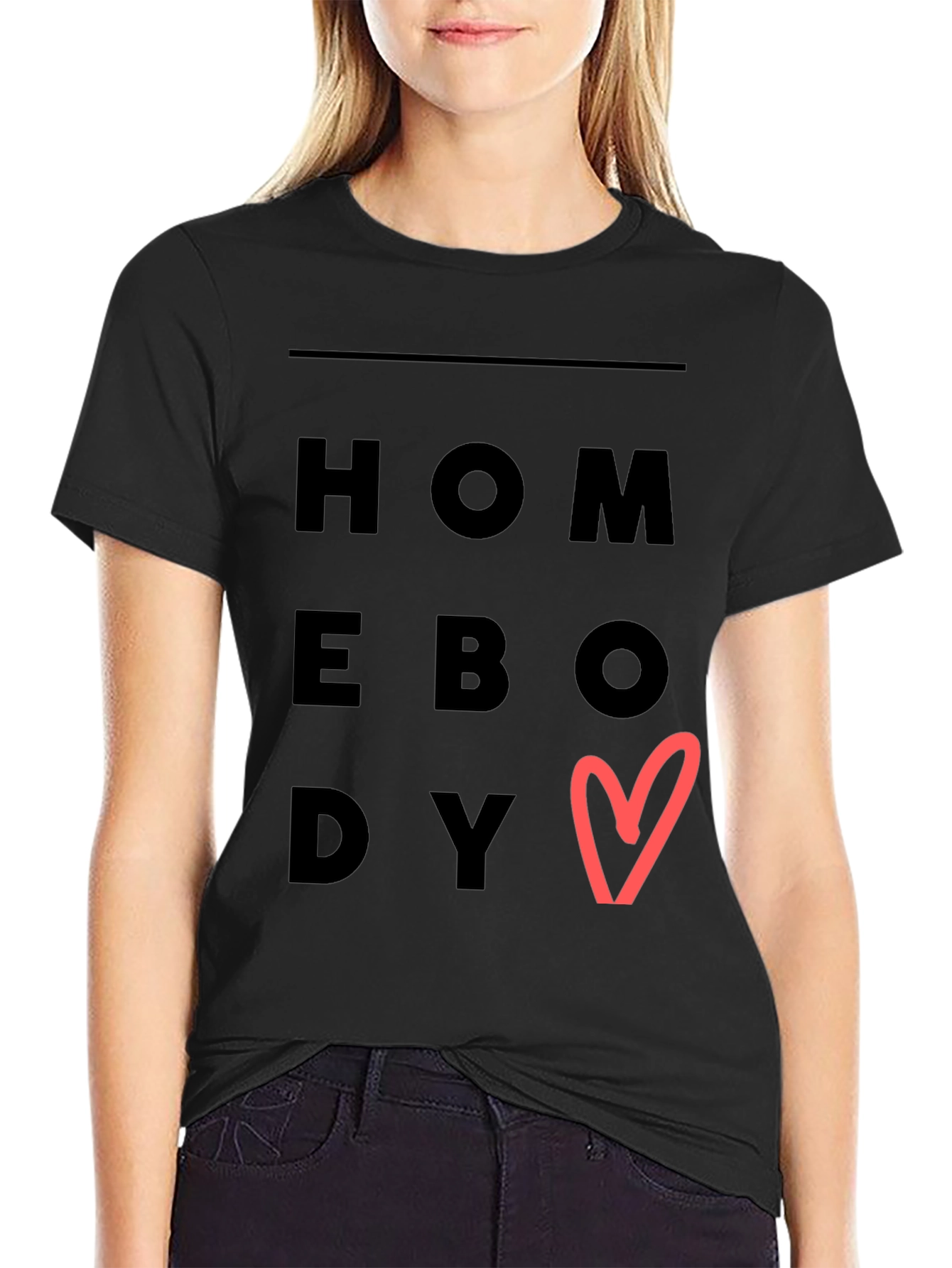 Homebody Heart Graphic Tee - Trendy Casual Comfort