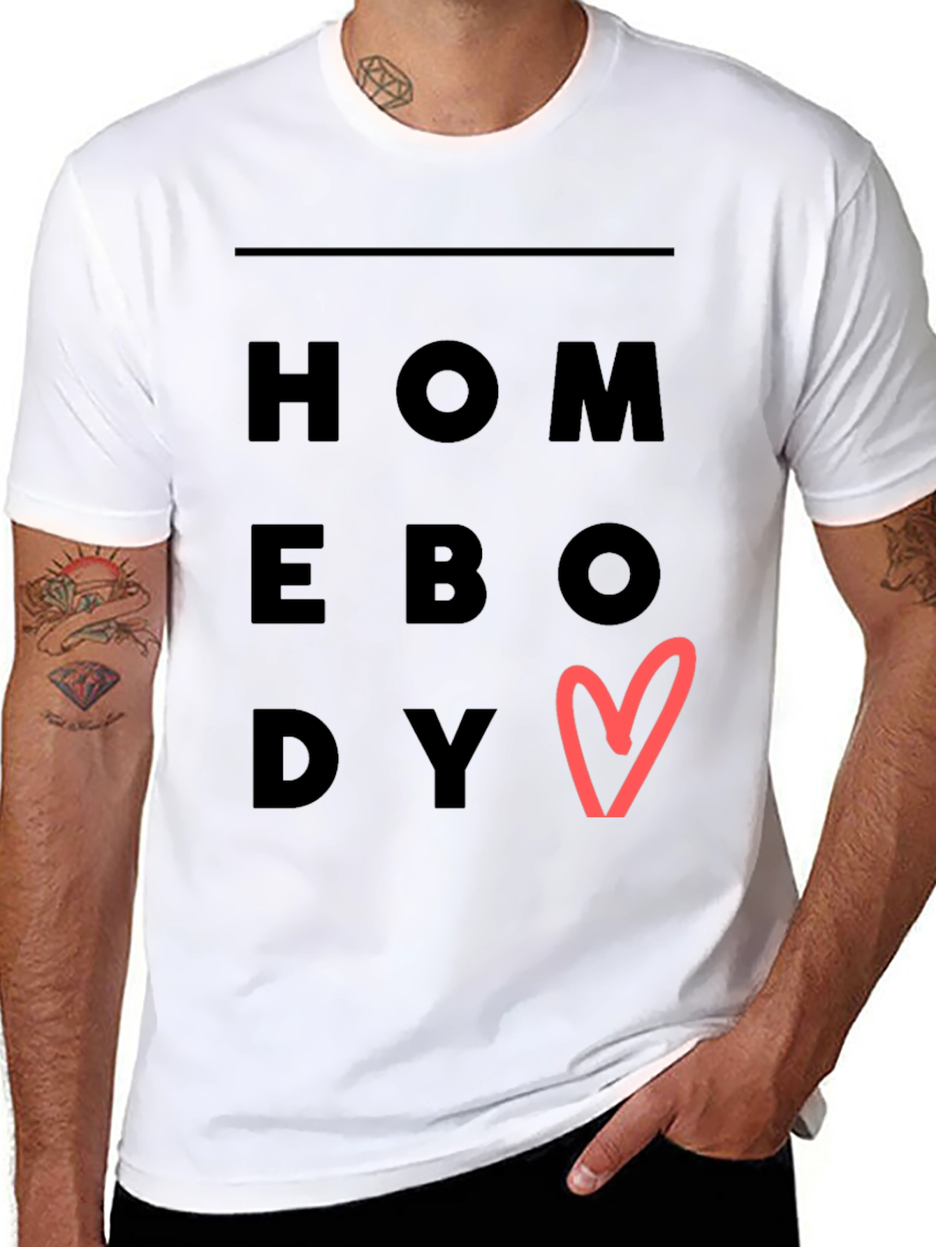 Homebody Heart Graphic Tee - Trendy Casual Comfort