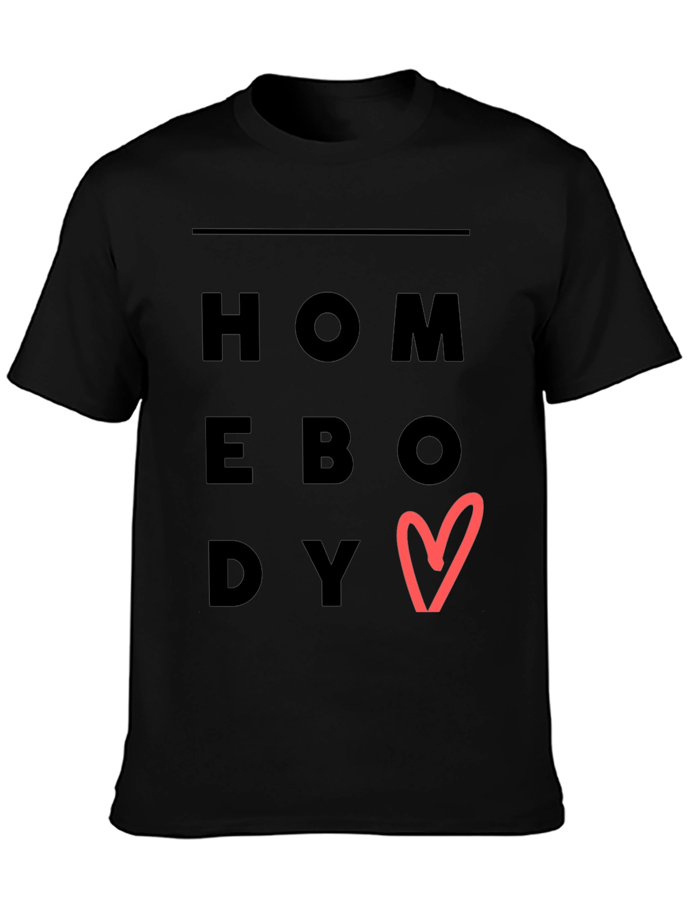 Homebody Heart Graphic Tee - Trendy Casual Comfort