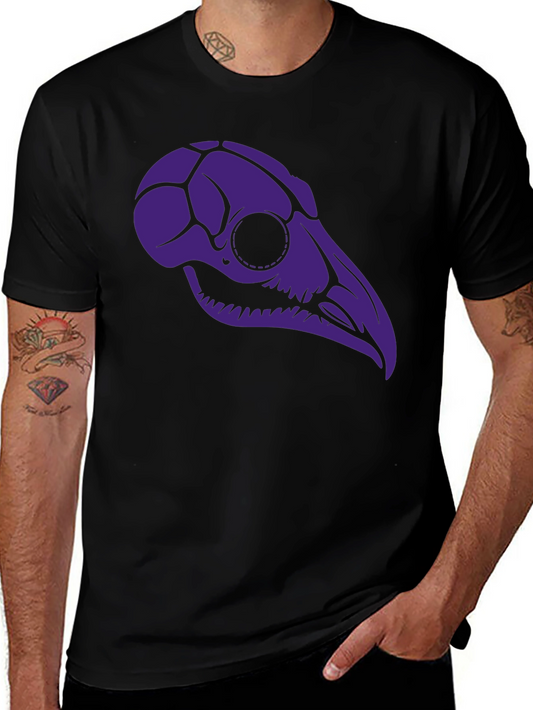 Raven Skull Graphic Tee - Black T-Shirt