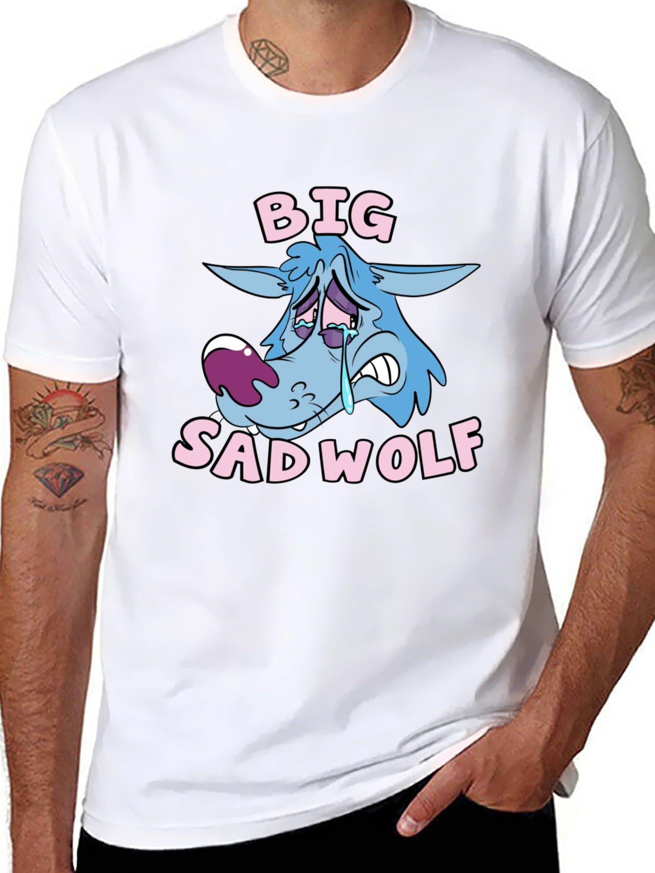 Big Sad Wolf Graphic T-Shirt