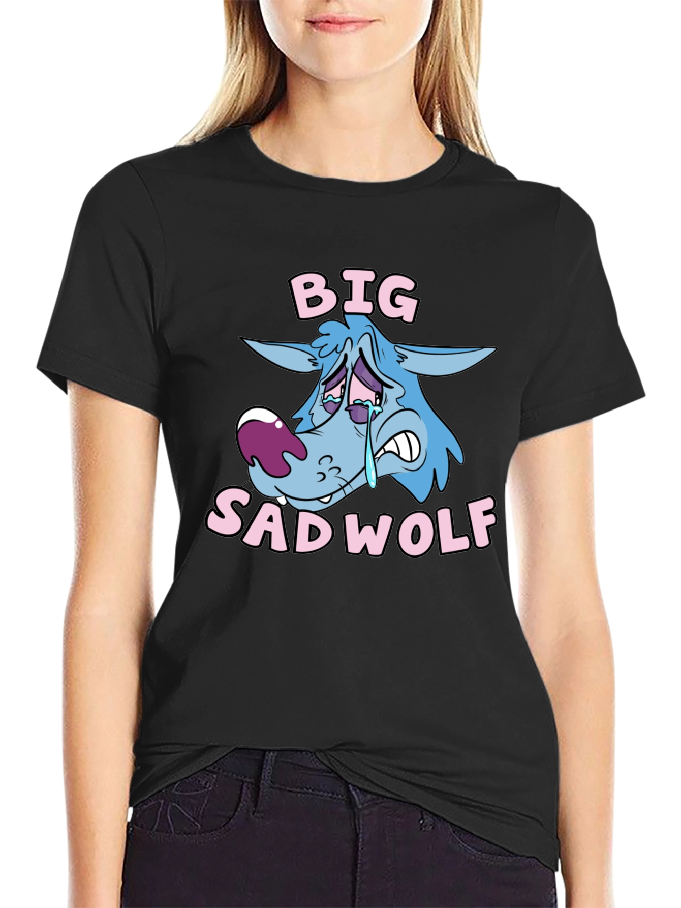 Big Sad Wolf Graphic T-Shirt